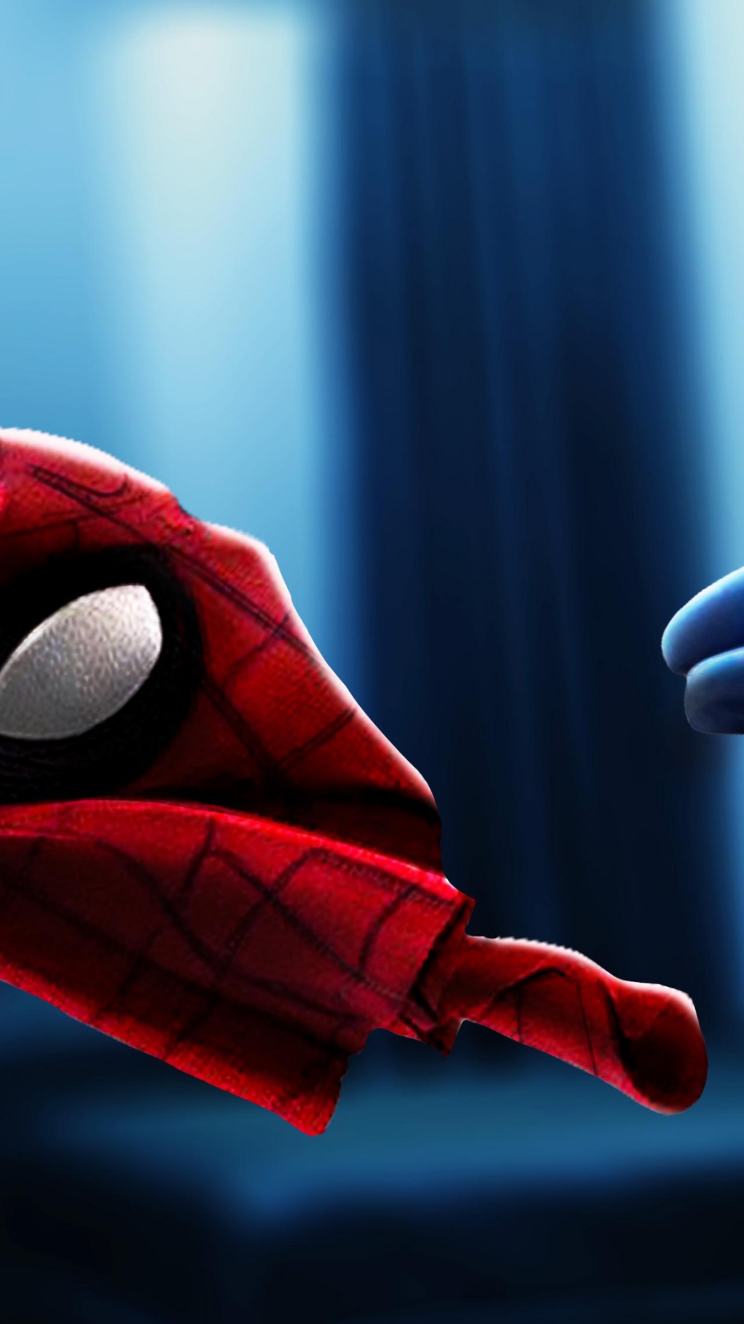 Spider-man, 超级英雄, 蝙蝠侠, 手指, 手腕 壁纸 1080x1920 允许