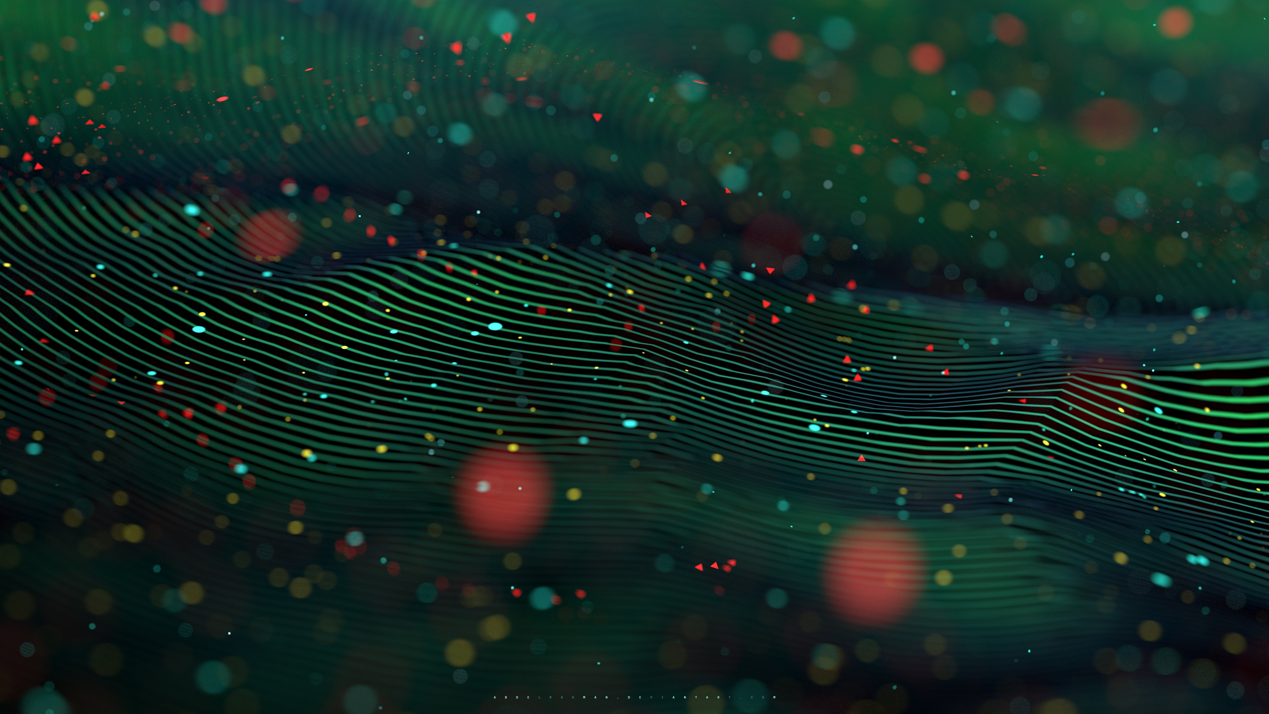 Luces Verde Azul y Rosa. Wallpaper in 2560x1440 Resolution