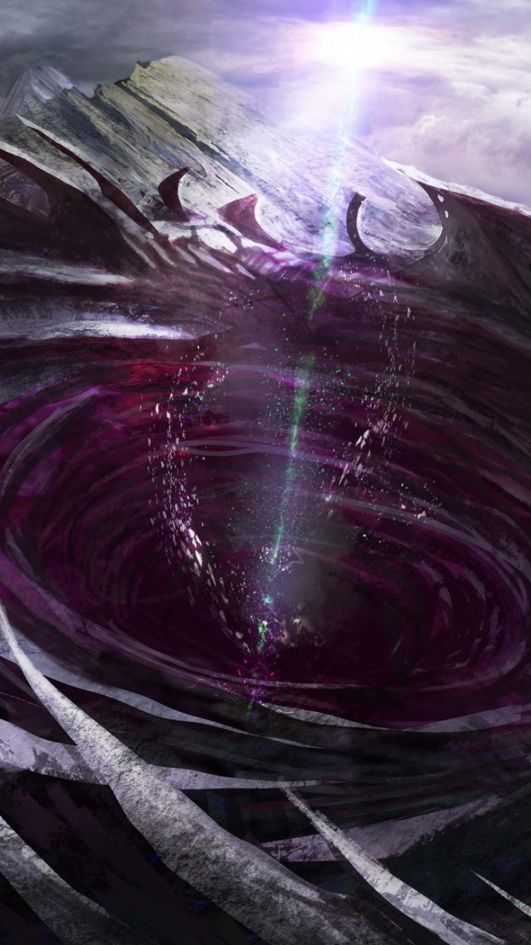 Abstrakte Schwarz-Weiß-Malerei. Wallpaper in 750x1334 Resolution