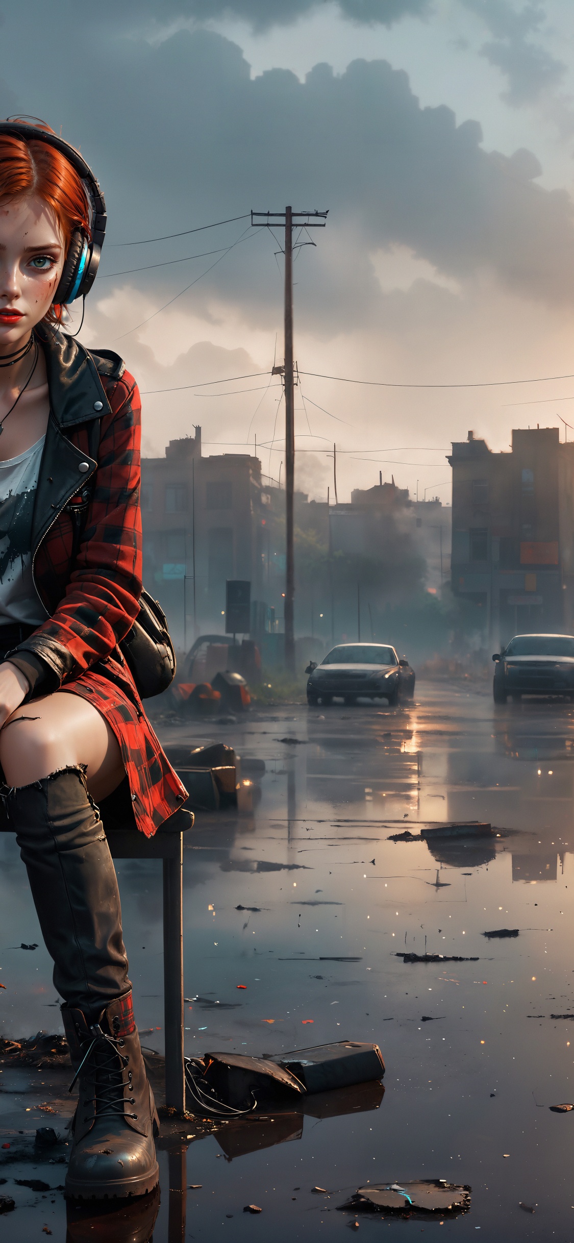 Verlassene Stadt, Digitale Kunst, Kunst, Animation, Digital Compositing. Wallpaper in 1125x2436 Resolution