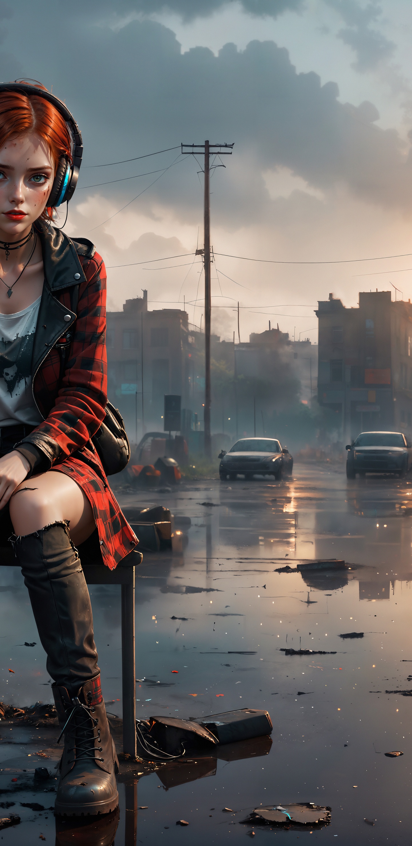 Verlassene Stadt, Digitale Kunst, Kunst, Animation, Digital Compositing. Wallpaper in 1440x2960 Resolution