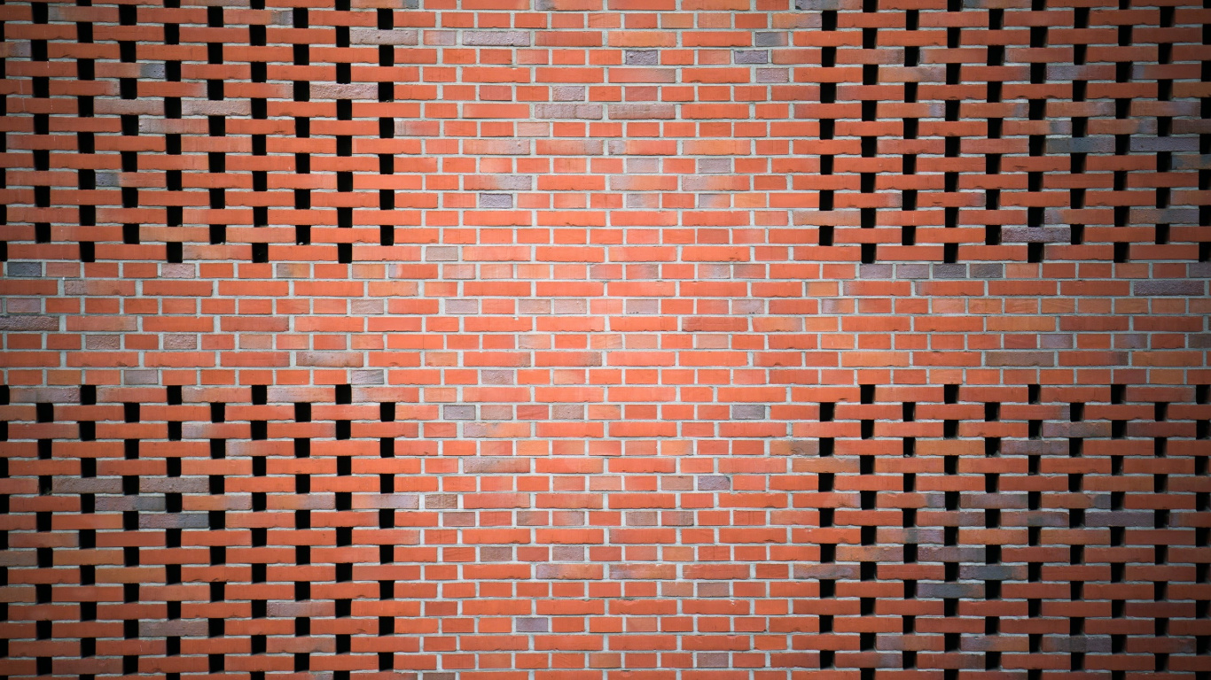 Brown and White Brick Wall. Wallpaper in 1366x768 Resolution