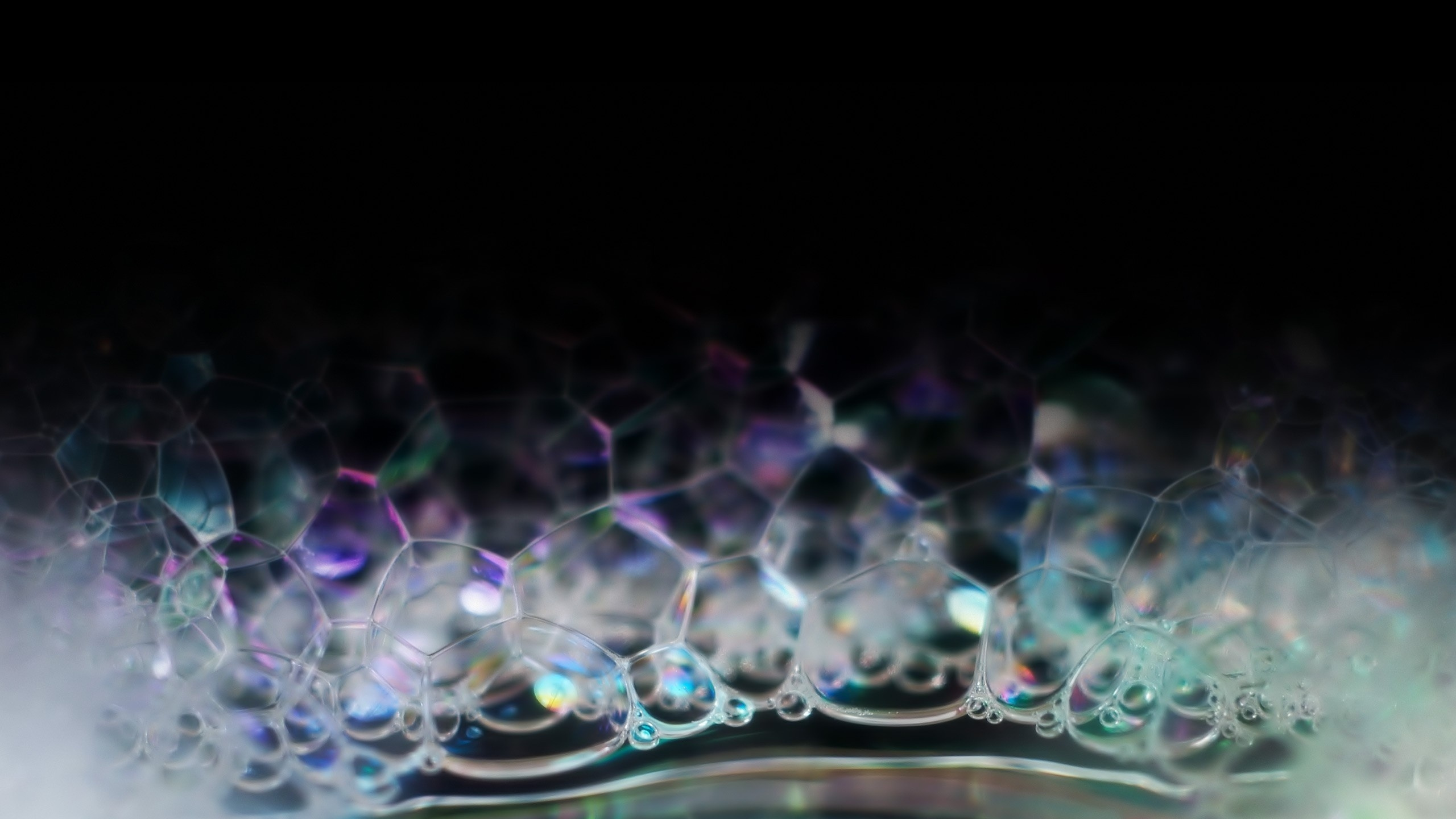 紫色的, 分形技术, 液泡沫, 放下, 宏摄影 壁纸 2560x1440 允许