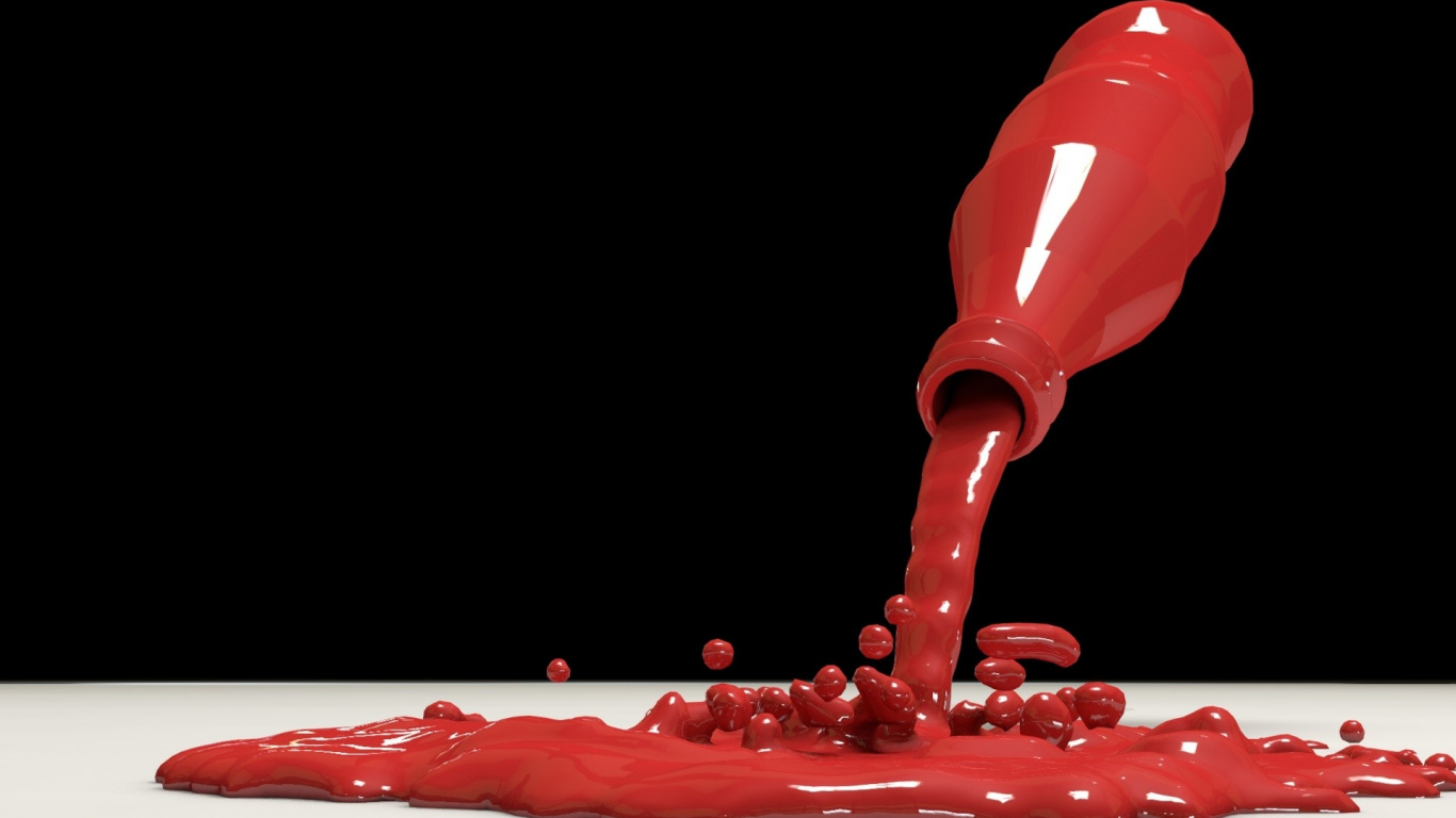 Red Light Bulb With White Background. Wallpaper in 1366x768 Resolution