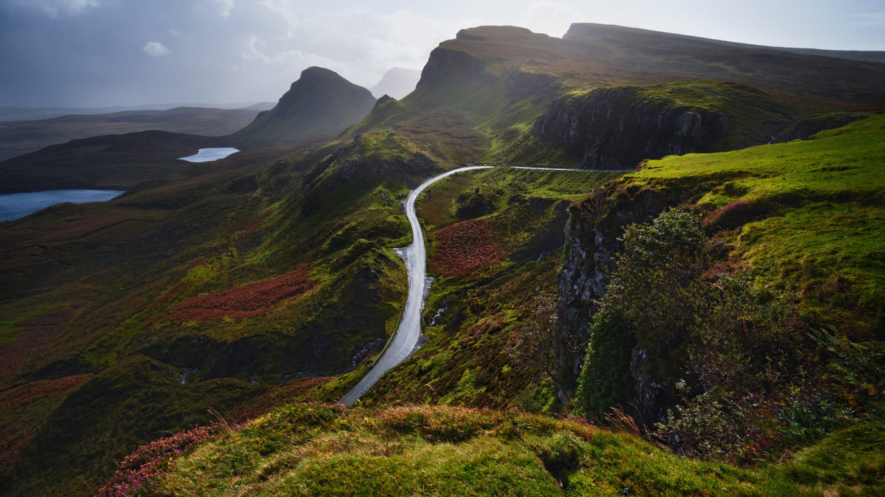 Cloud, Mountain, Plant Community, Natural Landscape, Slope. Wallpaper in 1280x720 Resolution