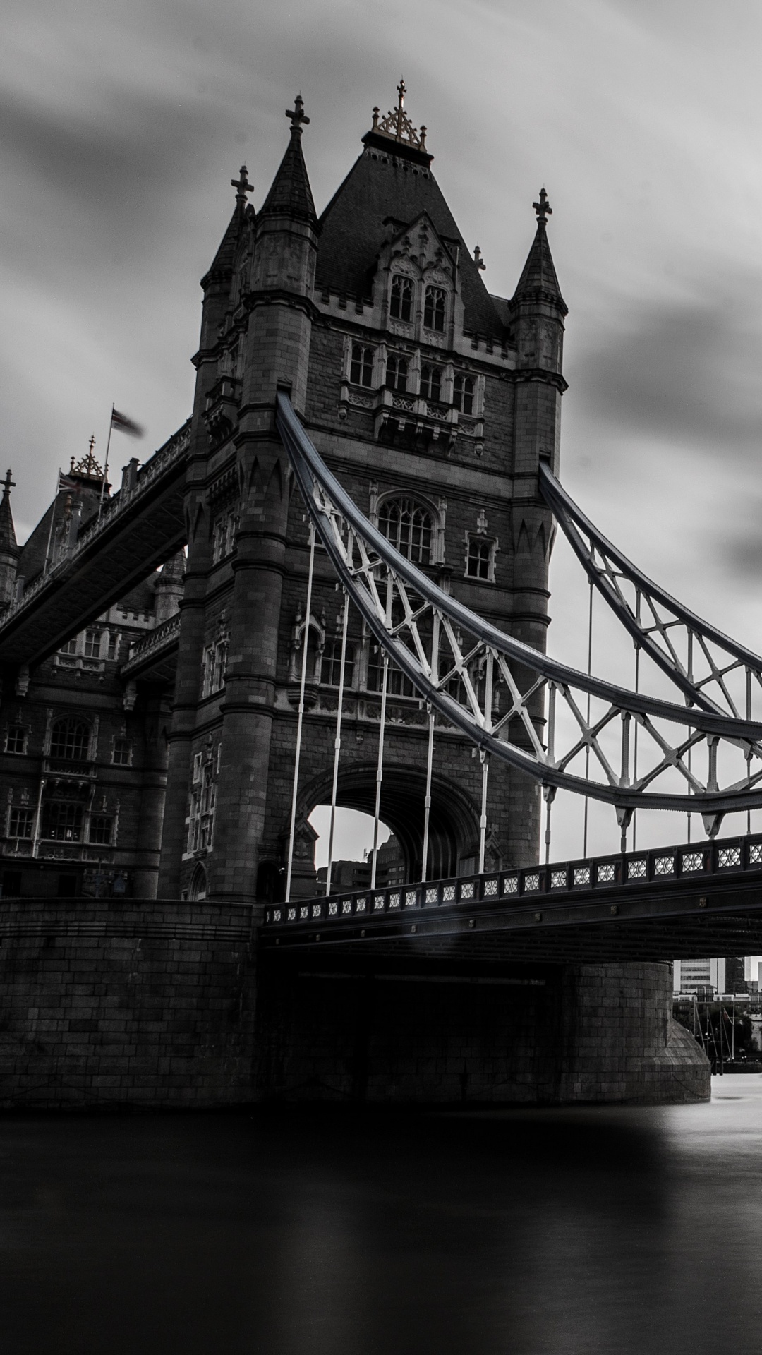 Gray Bridge Under Gray Sky. Wallpaper in 1080x1920 Resolution