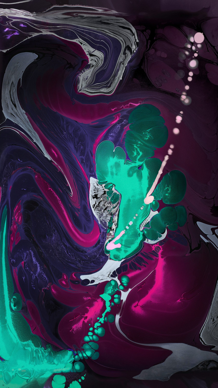 Ipad, Apples, Macbook Air, Purple, Liquid. Wallpaper in 750x1334 Resolution