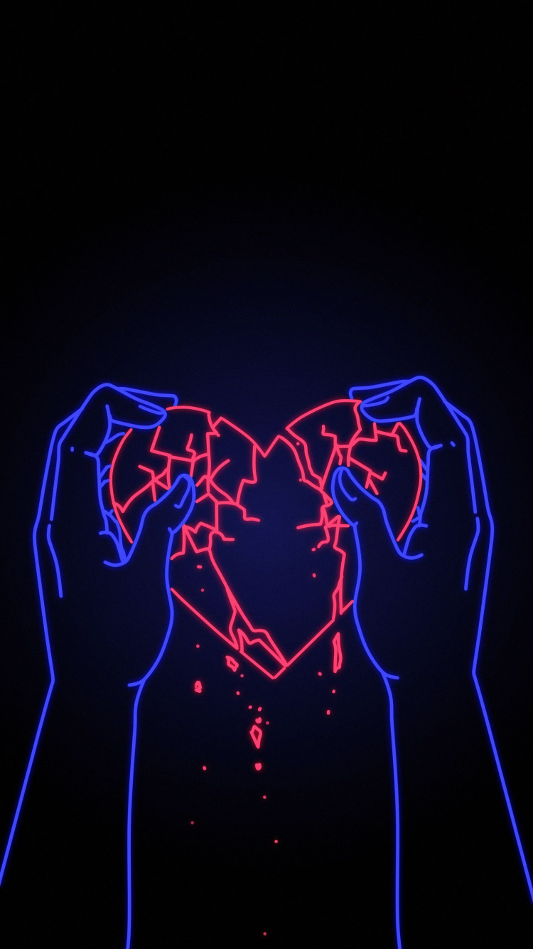 Heart Break, Broken Heart, Heart, Human Body, Sleeve. Wallpaper in 750x1334 Resolution