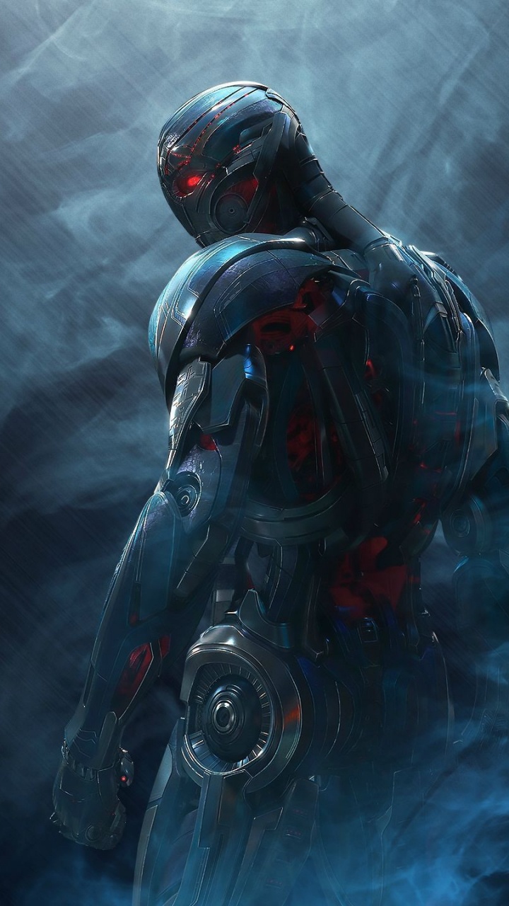 Robot Noir et Rouge Dans L'eau. Wallpaper in 720x1280 Resolution