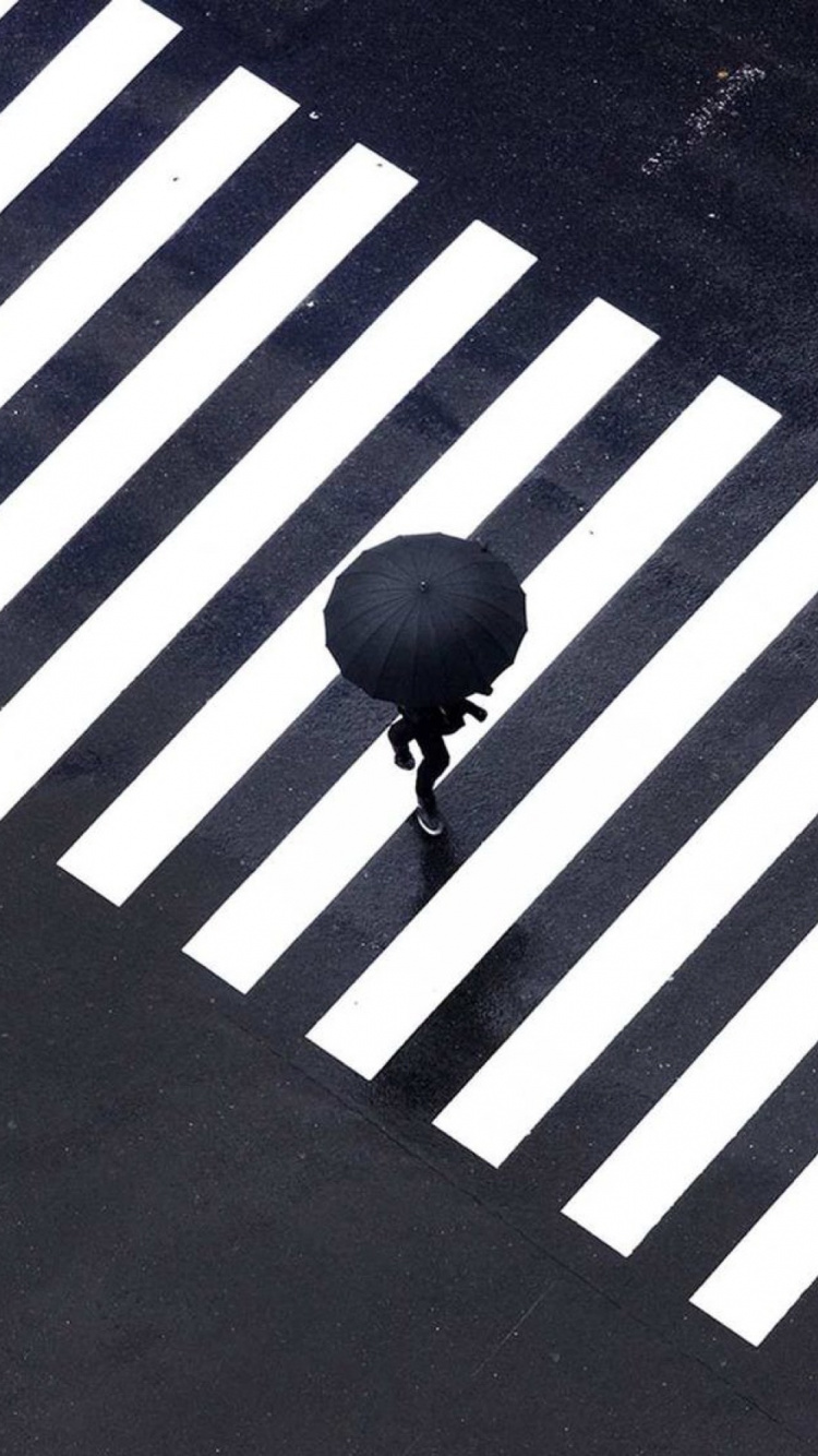 Zebra Crossing, Asphalt, Gesture, Grey, Road Surface. Wallpaper in 750x1334 Resolution