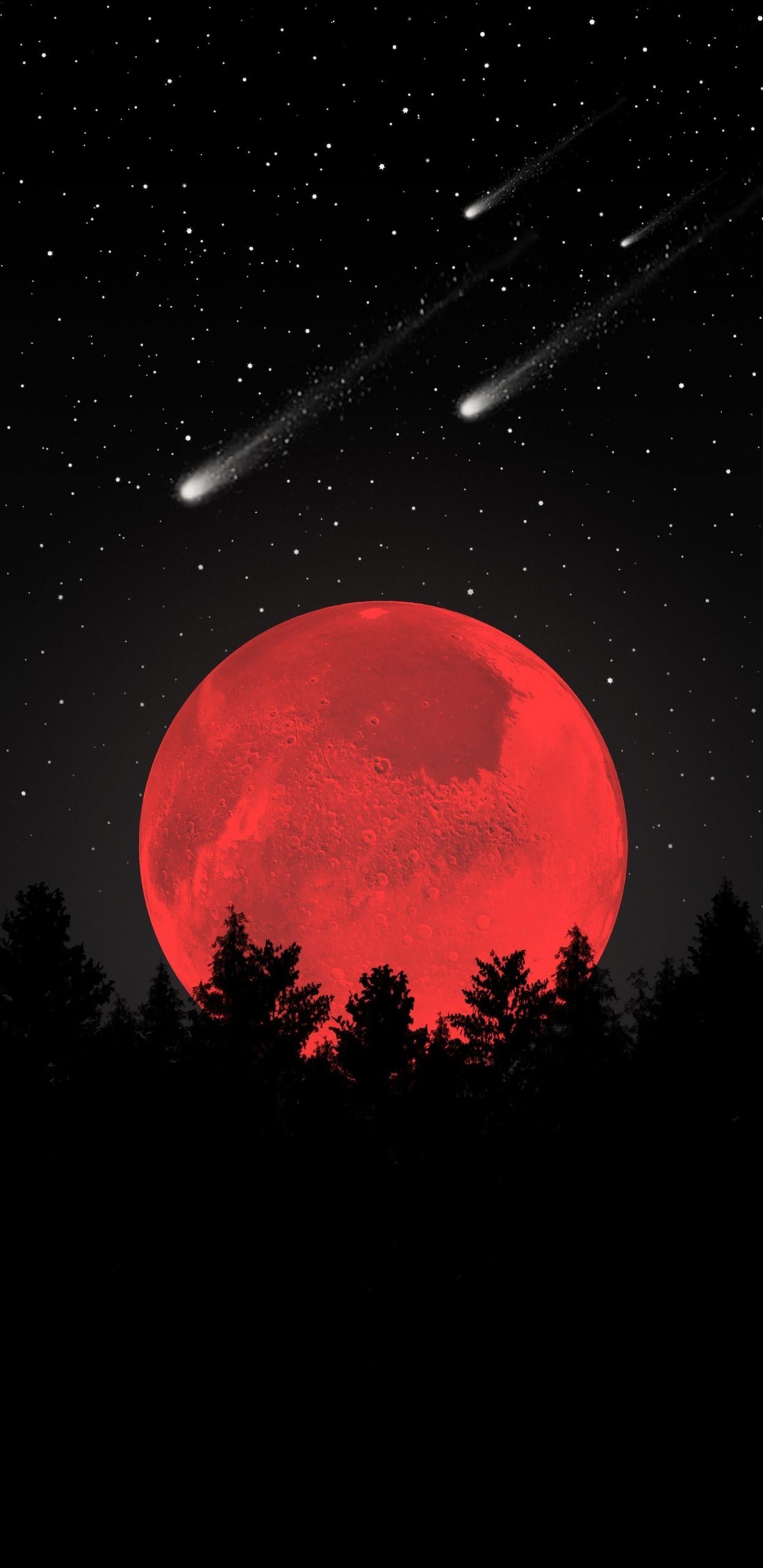 Marche Dans le Ciel, Atmosphère, Paysage Naturel, Objet Astronomique, Minuit. Wallpaper in 1440x2960 Resolution