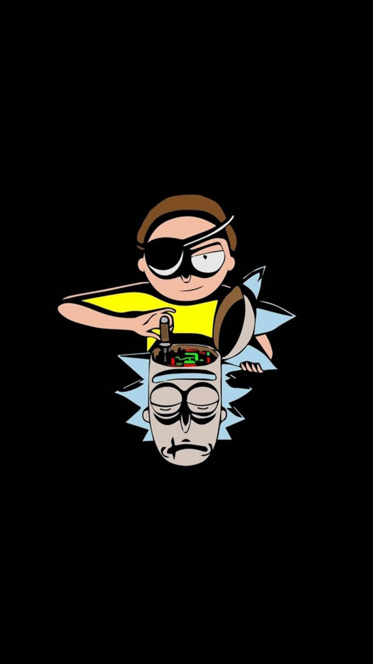 Rick and Morty, Manga, Arte, Caricatura, Anteojos. Wallpaper in 750x1334 Resolution
