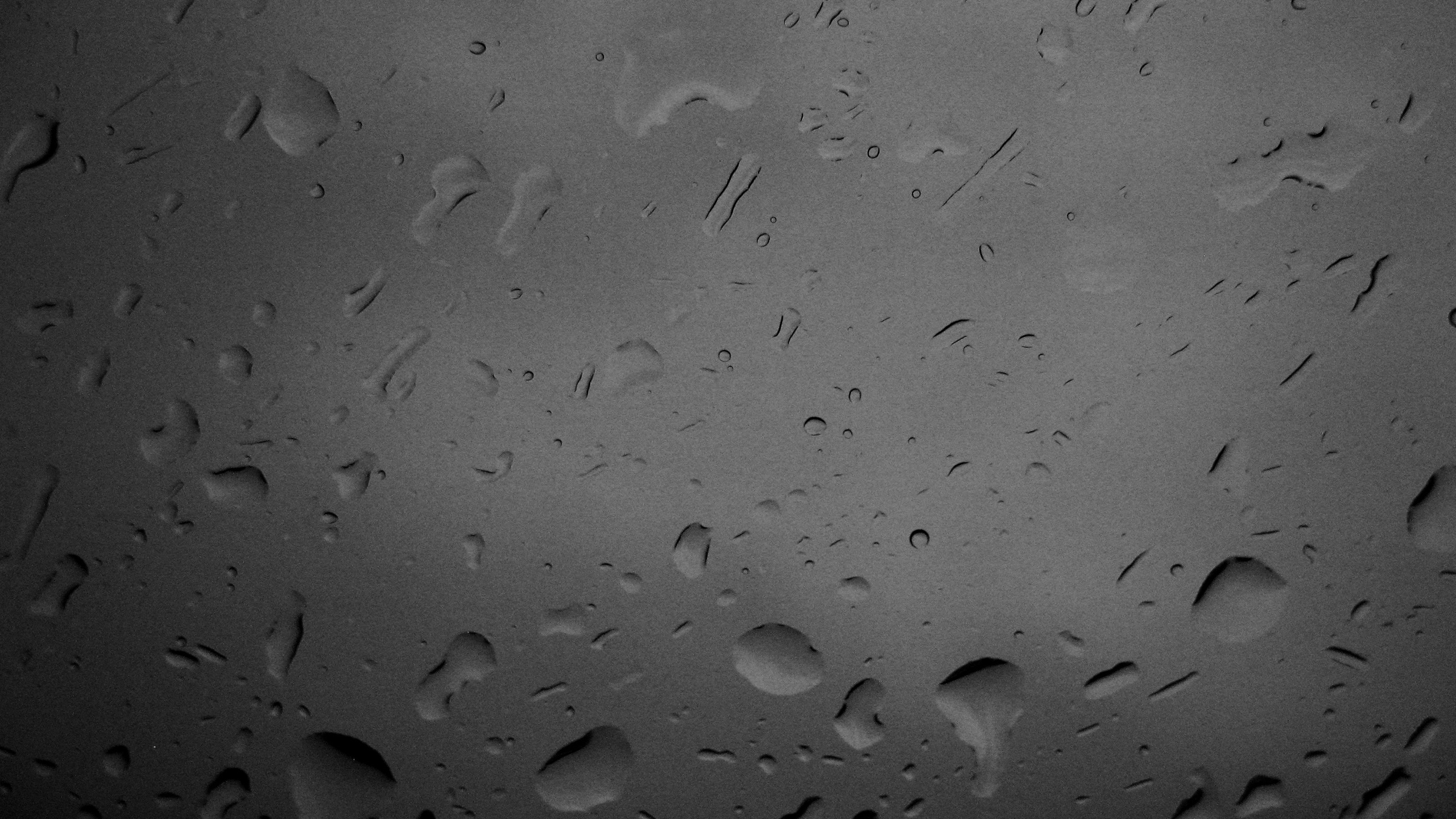 Water Droplets on Glass Panel. Wallpaper in 2560x1440 Resolution