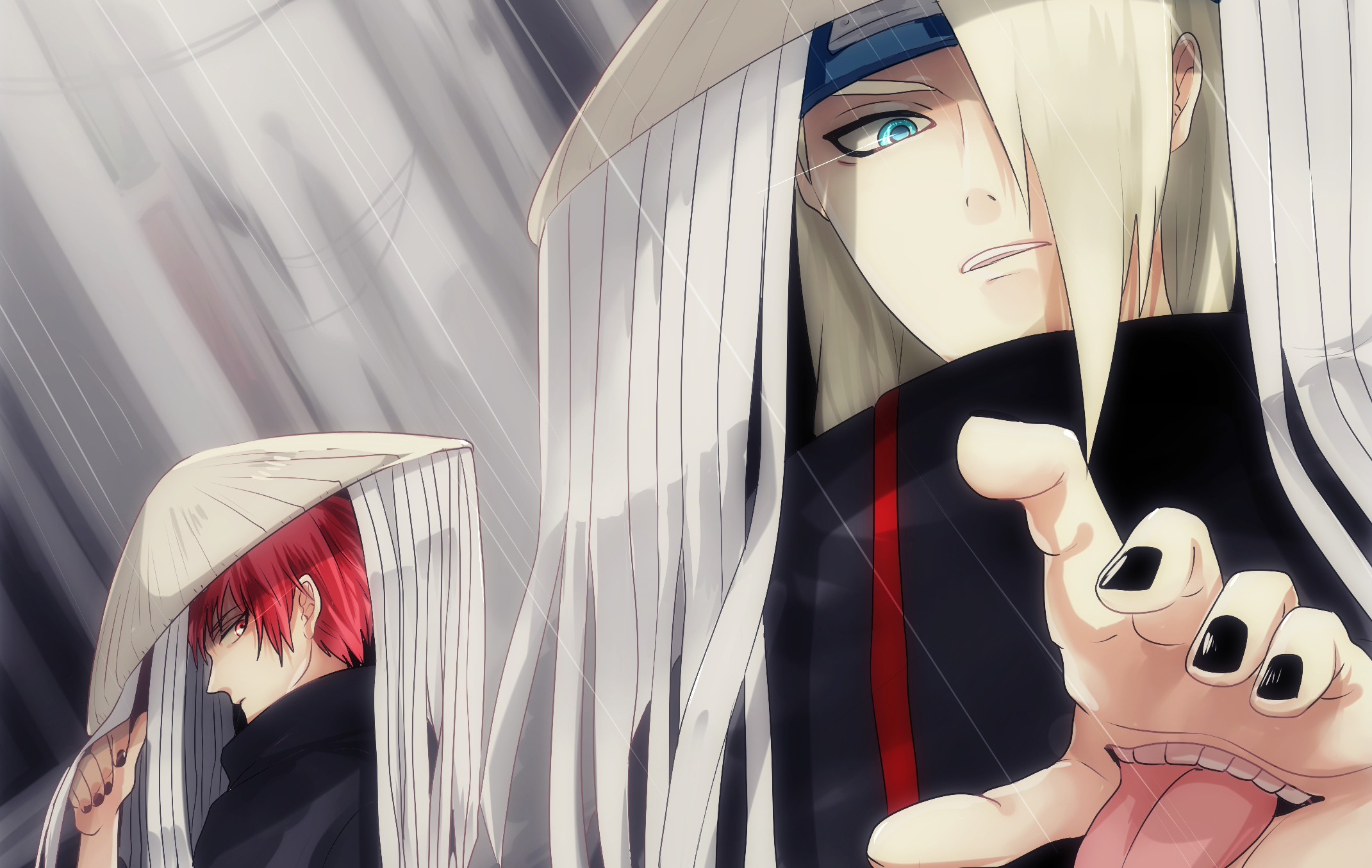 sasori wallpaper black and white