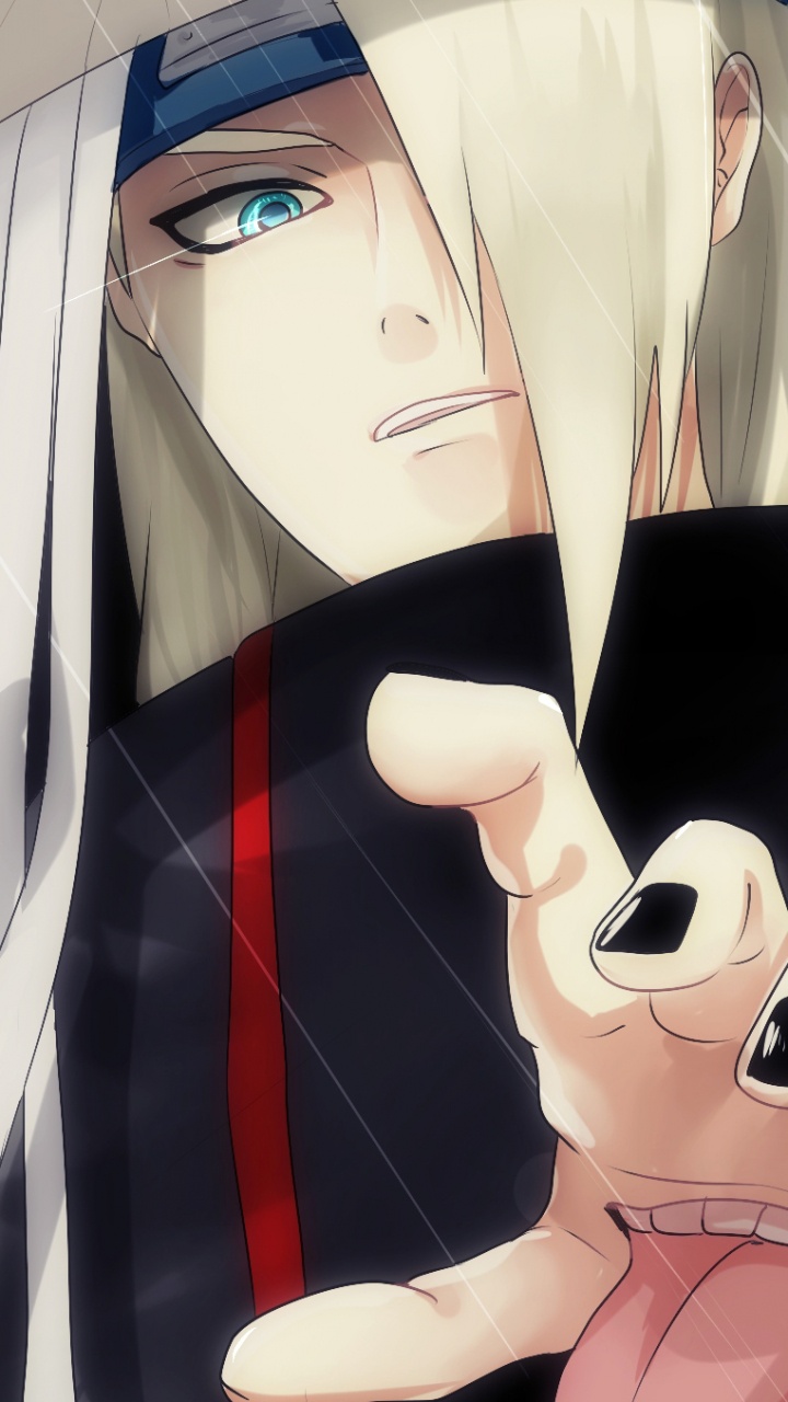 Frau in Schwarz-weißem Haar Anime-Charakter. Wallpaper in 720x1280 Resolution