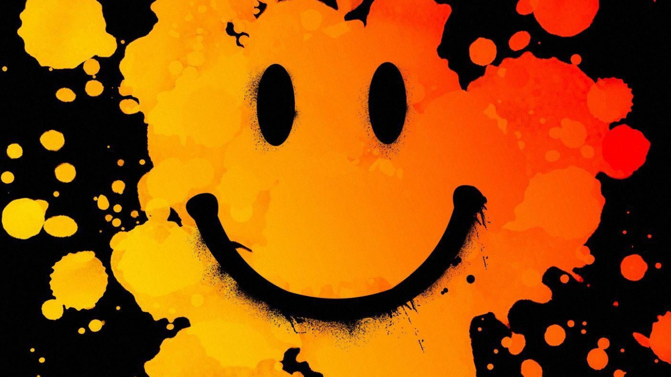 Orange, Lächeln, Natur, Happy, Geste. Wallpaper in 1366x768 Resolution