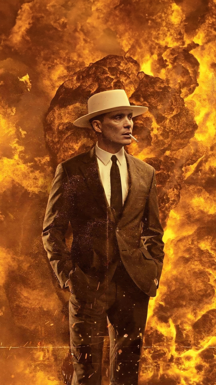 Cilian Murphy, Oppenheimer, Cartel, Cartel de la Película, Sombrero. Wallpaper in 750x1334 Resolution