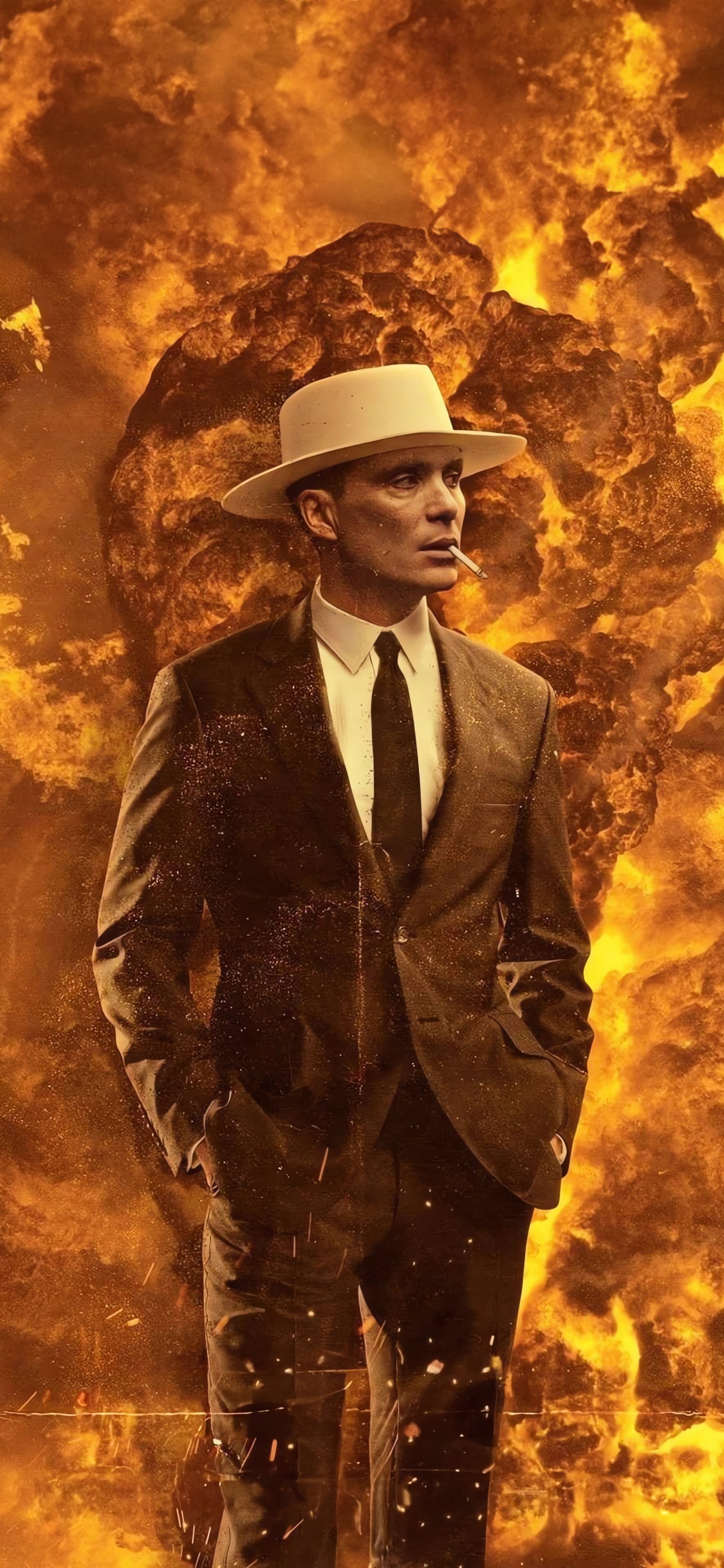 Cillian Murphy, Oppenheimer, Poster, Film Poster, Painting. Wallpaper in 1125x2436 Resolution