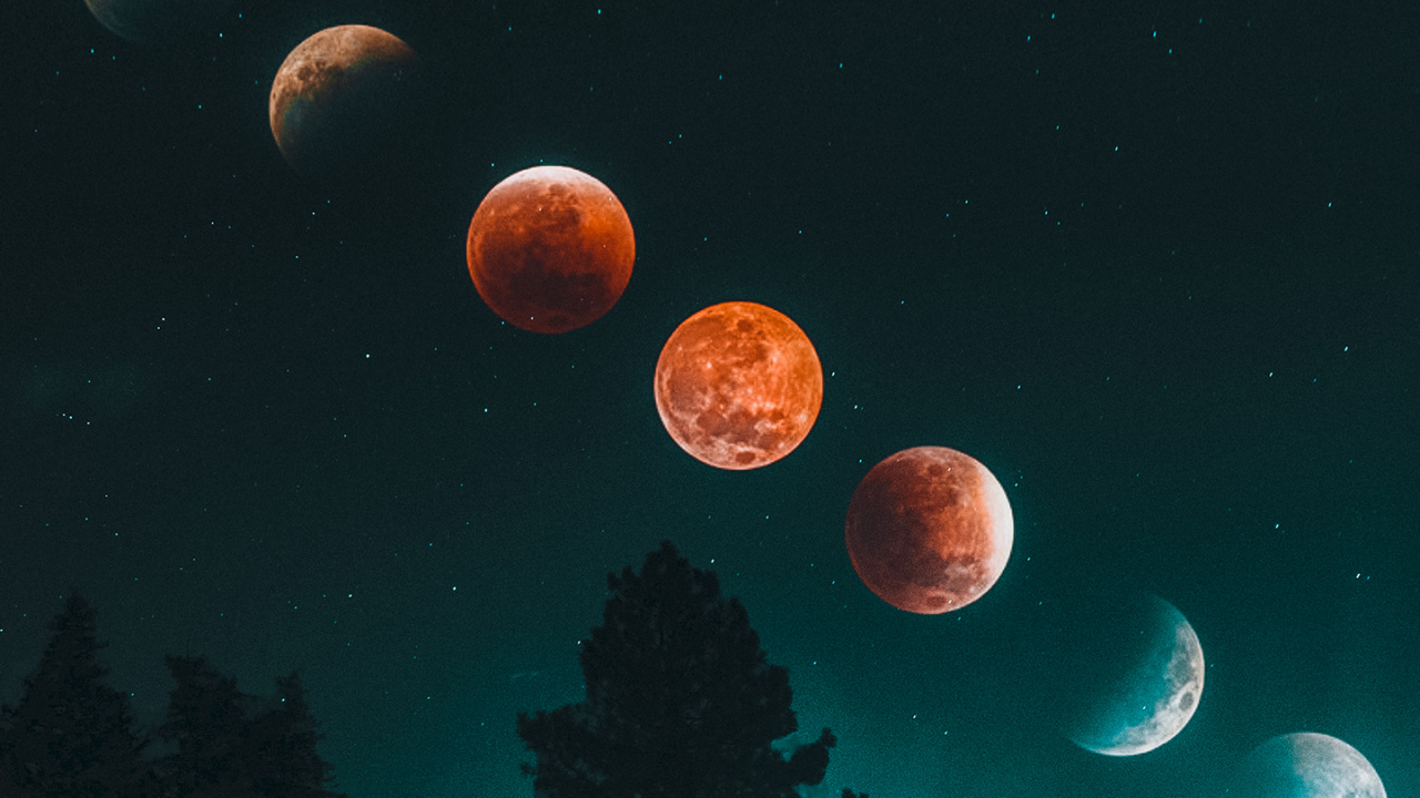 Lunar Phase, Mond, Raum, Phase, Atmosphäre. Wallpaper in 1280x720 Resolution