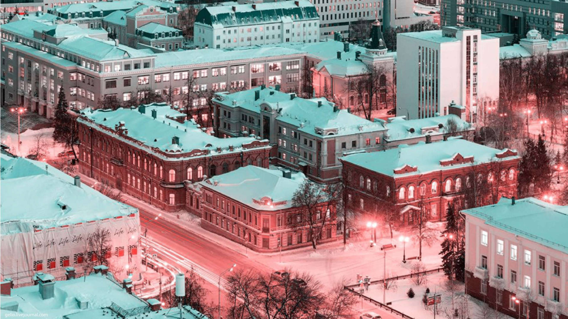 Rot-weißes Betongebäude. Wallpaper in 1920x1080 Resolution