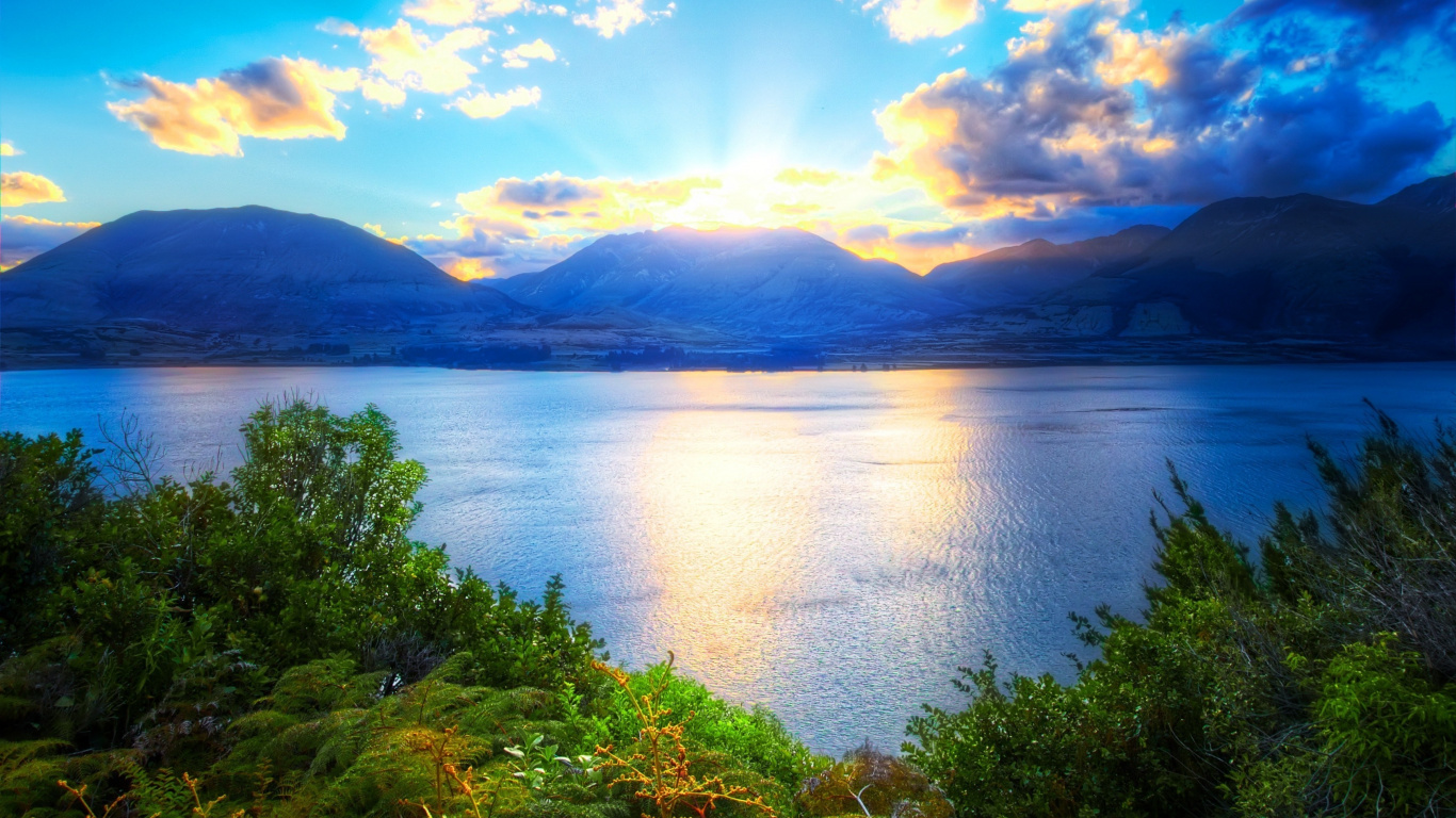 Nature, Body of Water, Natural Landscape, Lake, Highland. Wallpaper in 1366x768 Resolution