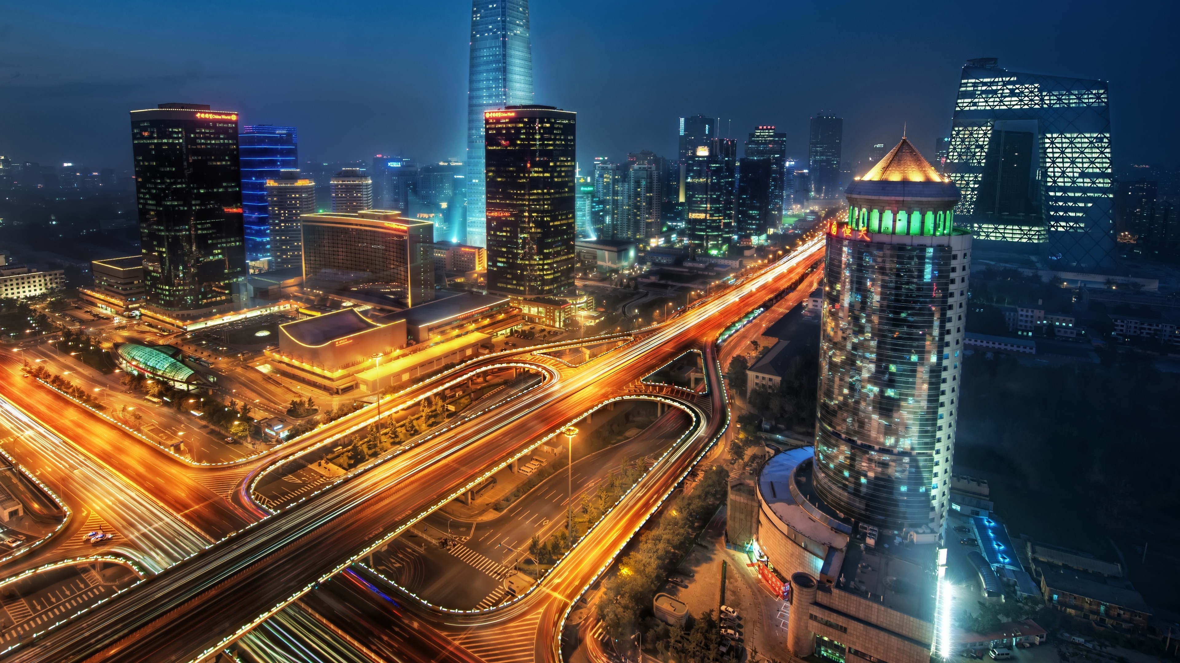 Time Lapse Photography of City During Night Time. Wallpaper in 3840x2160 Resolution