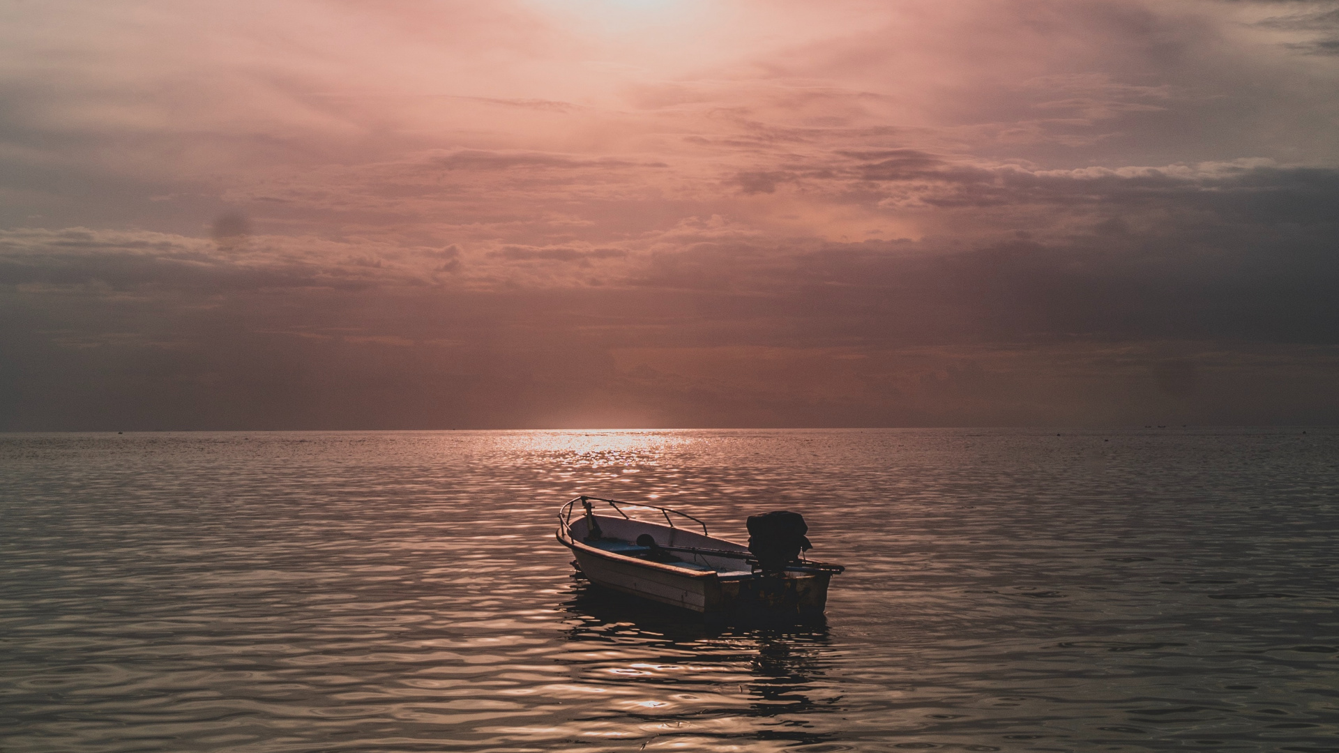 Meer, Sonnenuntergang, Horizont, Natur, Cloud. Wallpaper in 1920x1080 Resolution