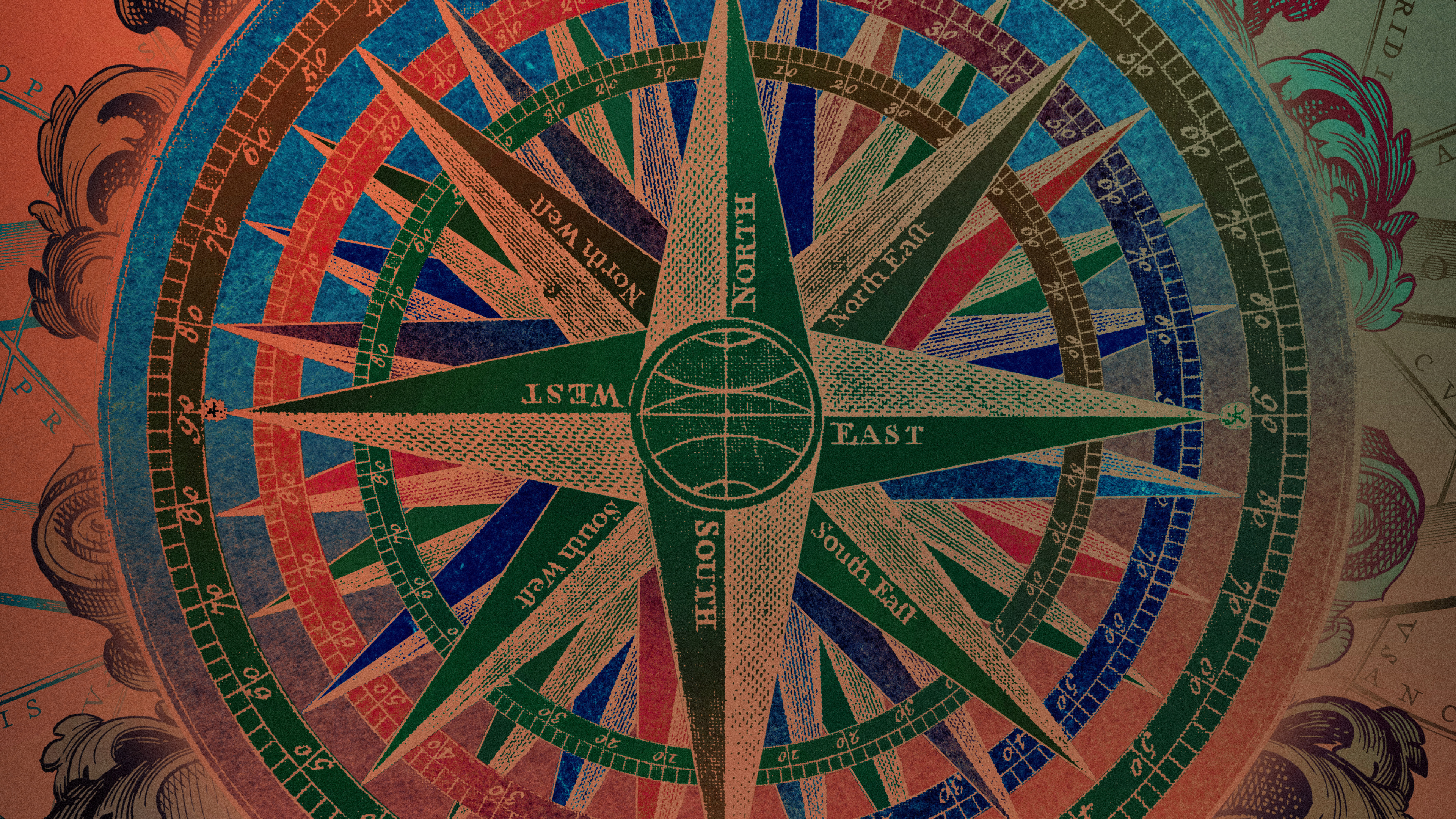 Muster, Kunst, Kompass, Kompassrose, Wisgoon - Soziales Netzwerk. Wallpaper in 3840x2160 Resolution