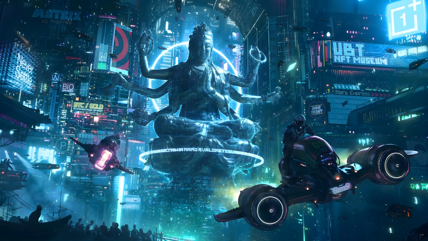 Oneplus Finding Lew, OnePlus One, Android, Purple, Entertainment. Wallpaper in 1366x768 Resolution