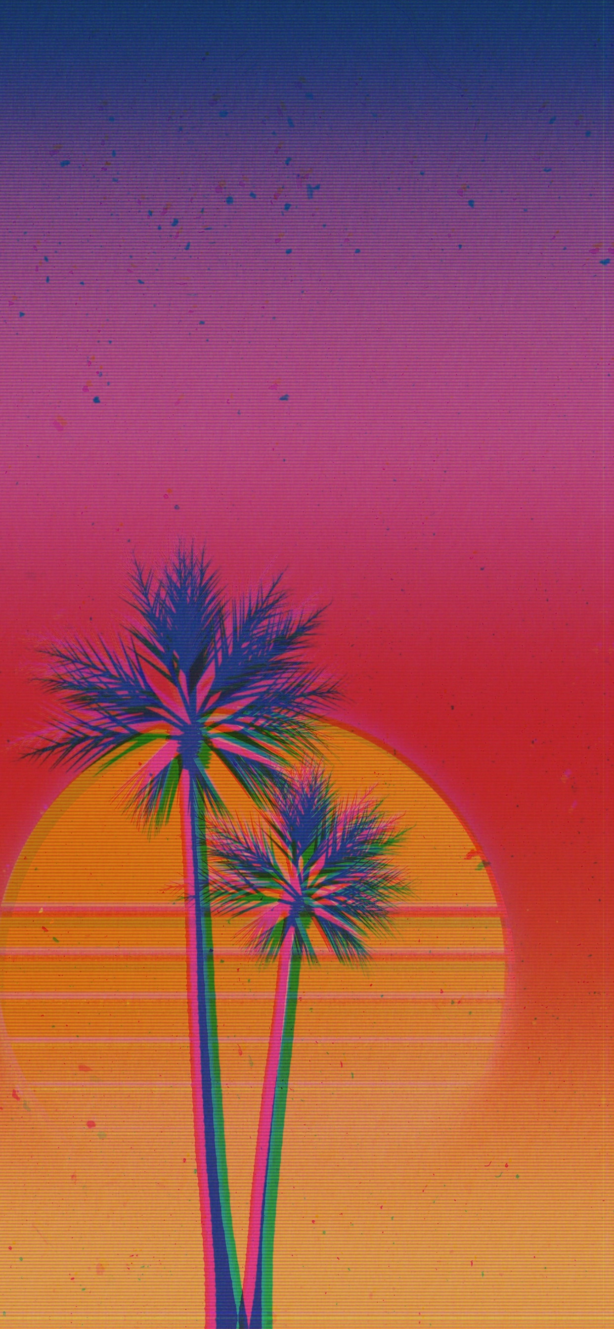 1980s, Vaporwave, Glitch Art, Colorfulness, Orange. Wallpaper in 1242x2688 Resolution