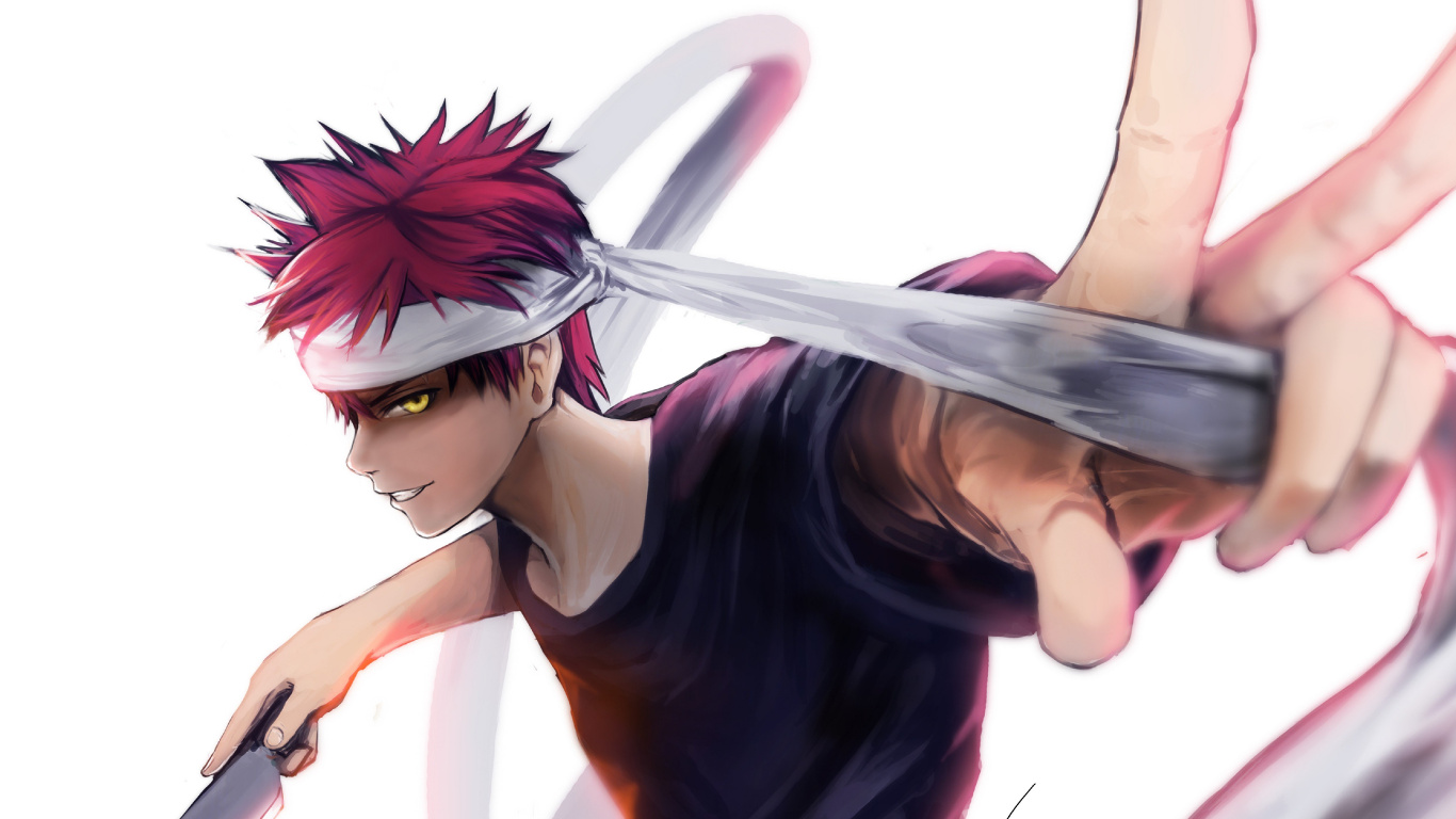 Woman in Black Tank Top Holding Knife Anime Character. Wallpaper in 1366x768 Resolution