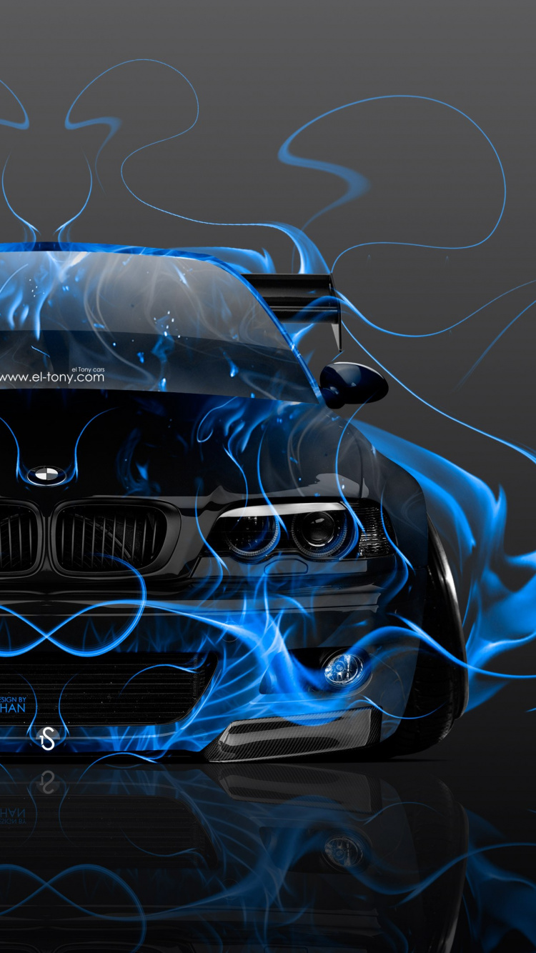 Blue Bmw m 3 Coupe. Wallpaper in 750x1334 Resolution