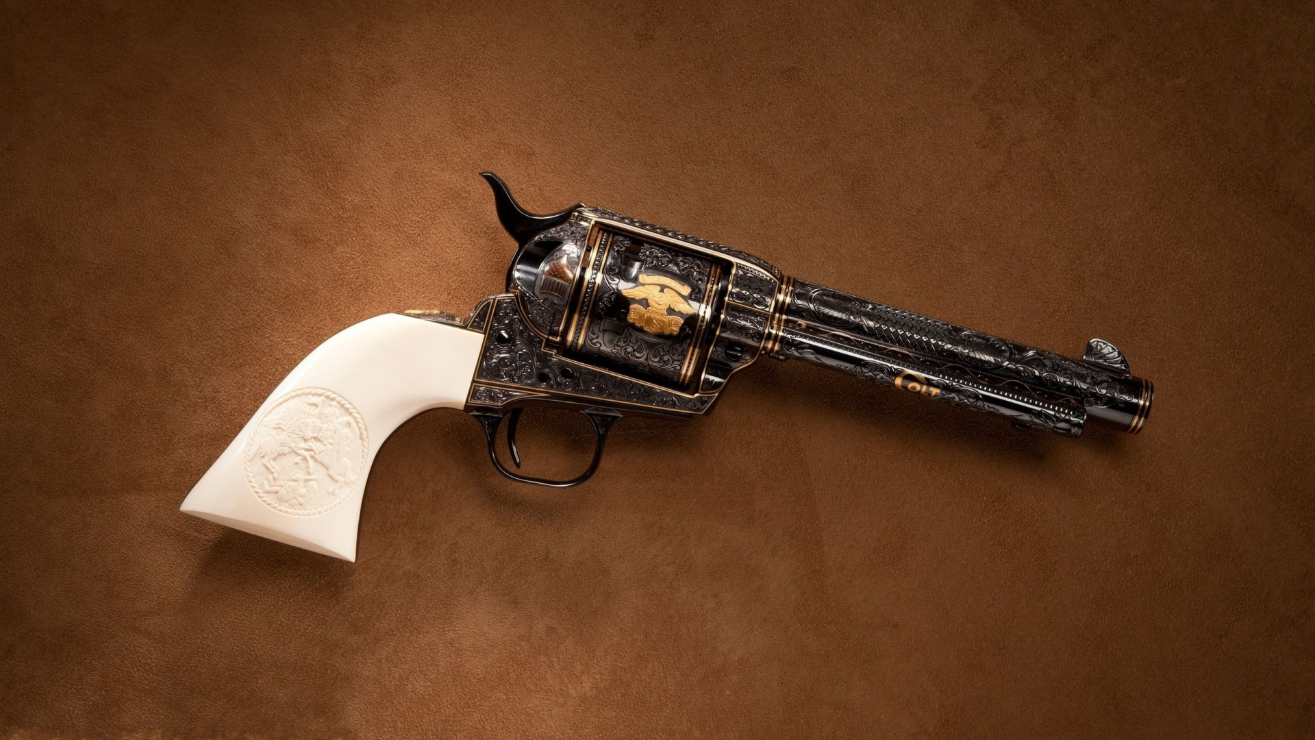 Colt Single Action Army, 45 Poulain, Pistolet, Arme, Revolver. Wallpaper in 1920x1080 Resolution