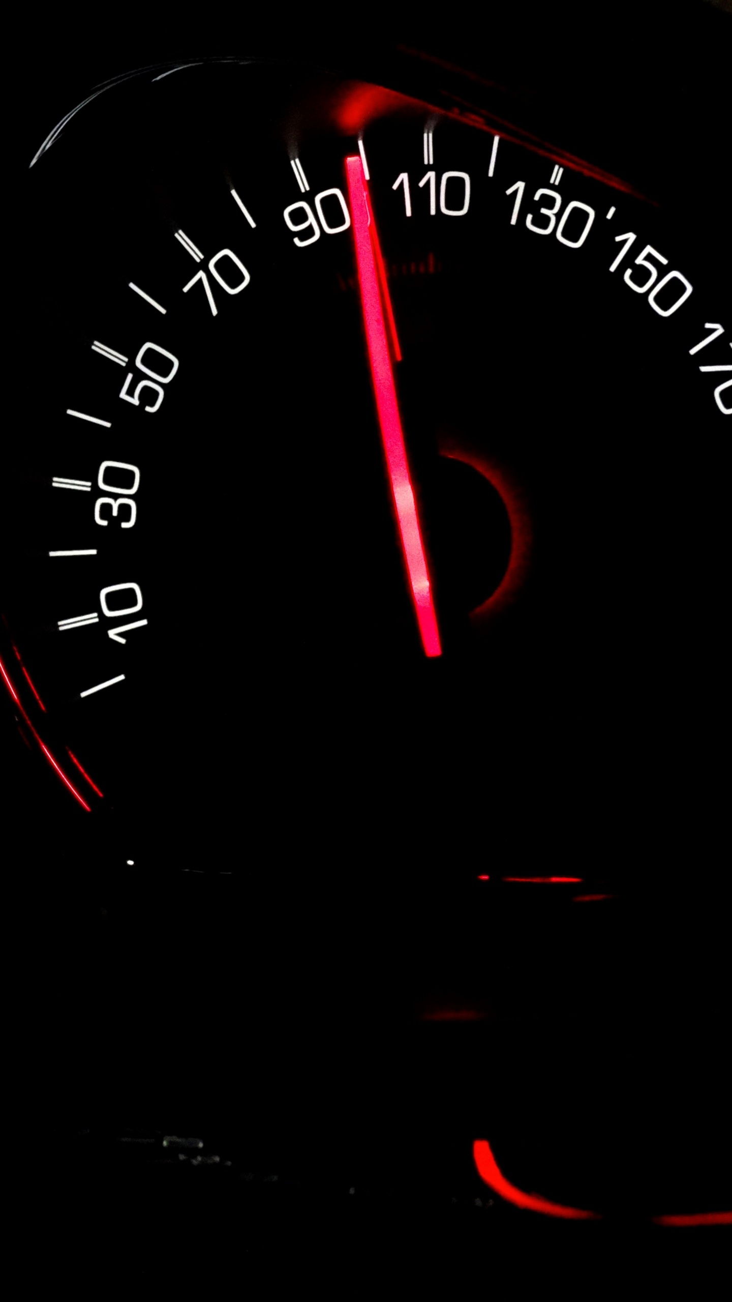 Black and Red Speedometer at 0. Wallpaper in 1440x2560 Resolution