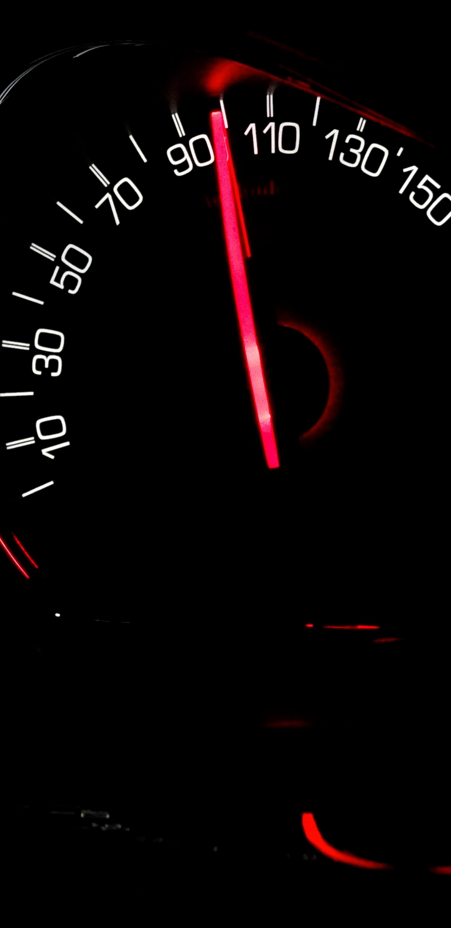 Black and Red Speedometer at 0. Wallpaper in 1440x2960 Resolution