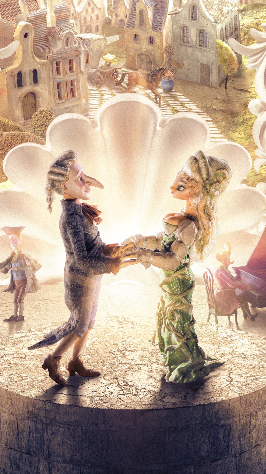 Personnes Assises Sur un Banc Près de la Fontaine. Wallpaper in 1080x1920 Resolution