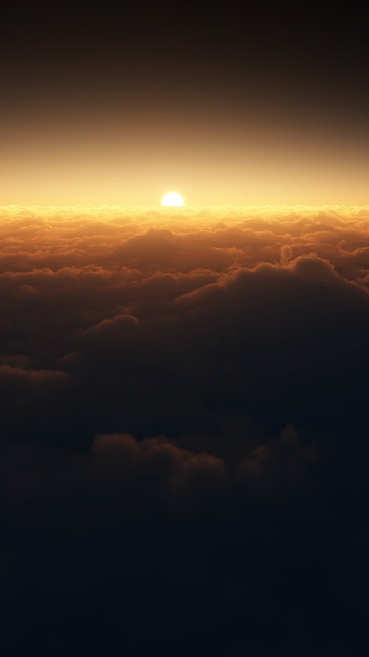 Nubes y Sol Durante la Puesta de Sol. Wallpaper in 720x1280 Resolution