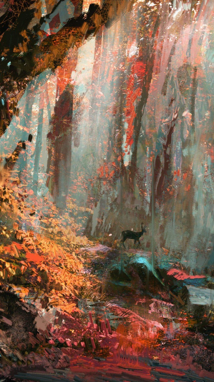 Forêt, L'art Numérique, Art, Artiste, Paysage Naturel. Wallpaper in 720x1280 Resolution