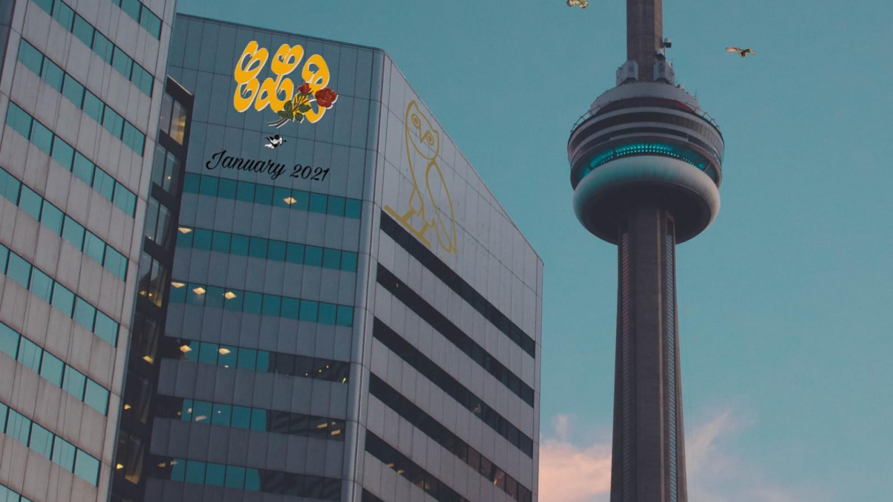 Clb Drake, CN Tower, Certified Lover Boy, Building, Skyscraper. Wallpaper in 1280x720 Resolution