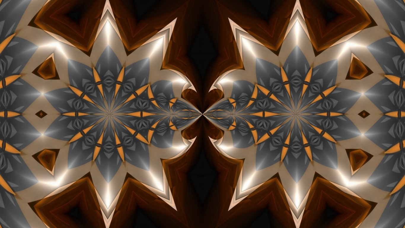 Gold and Black Star Illustration. Wallpaper in 1366x768 Resolution