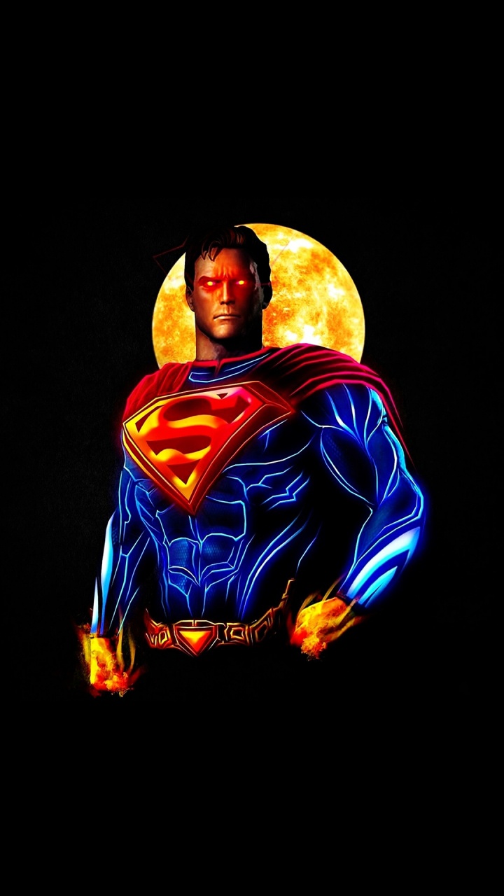 Cartel de Superman de Neón, Superman, Batman v Superman Dawn of Justice, Superhéroe, Batman. Wallpaper in 720x1280 Resolution