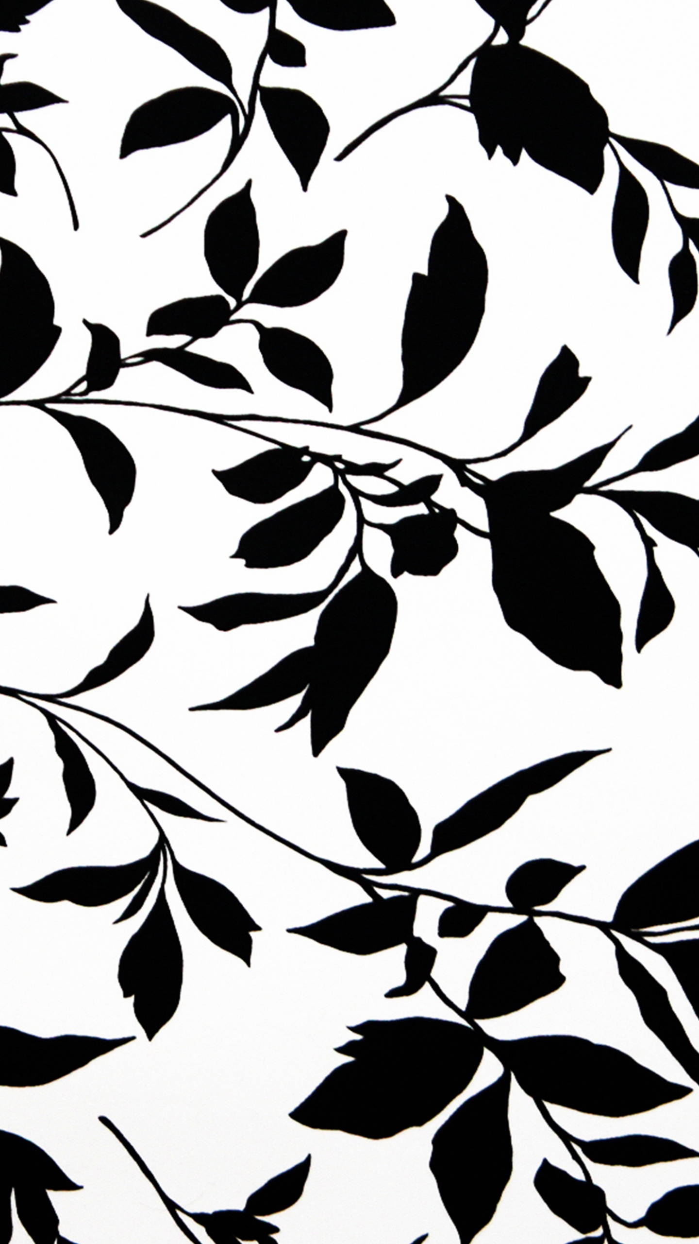White and Black Floral Textile. Wallpaper in 1440x2560 Resolution