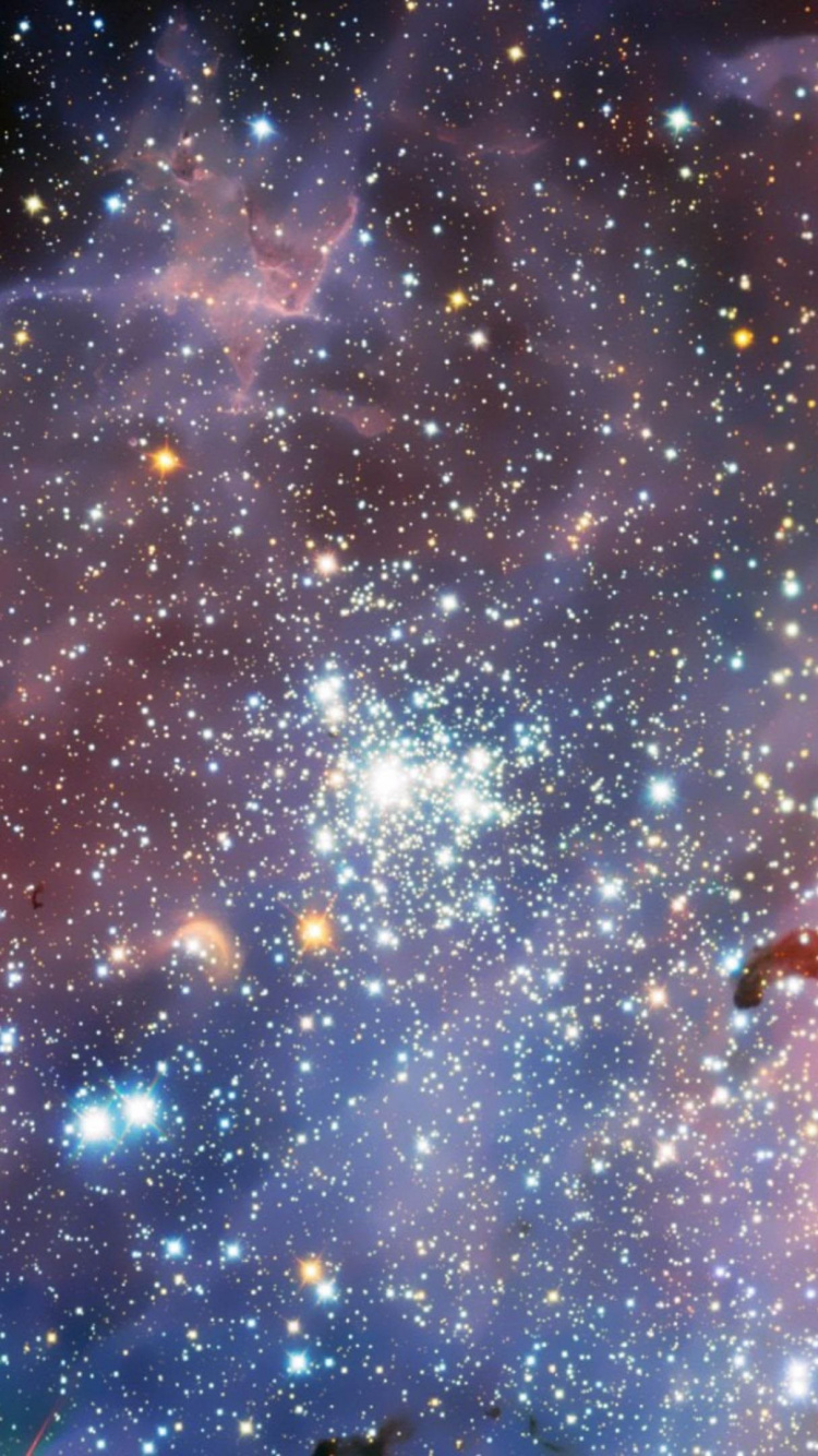 Ilustración de Galaxia Azul y Blanca. Wallpaper in 750x1334 Resolution