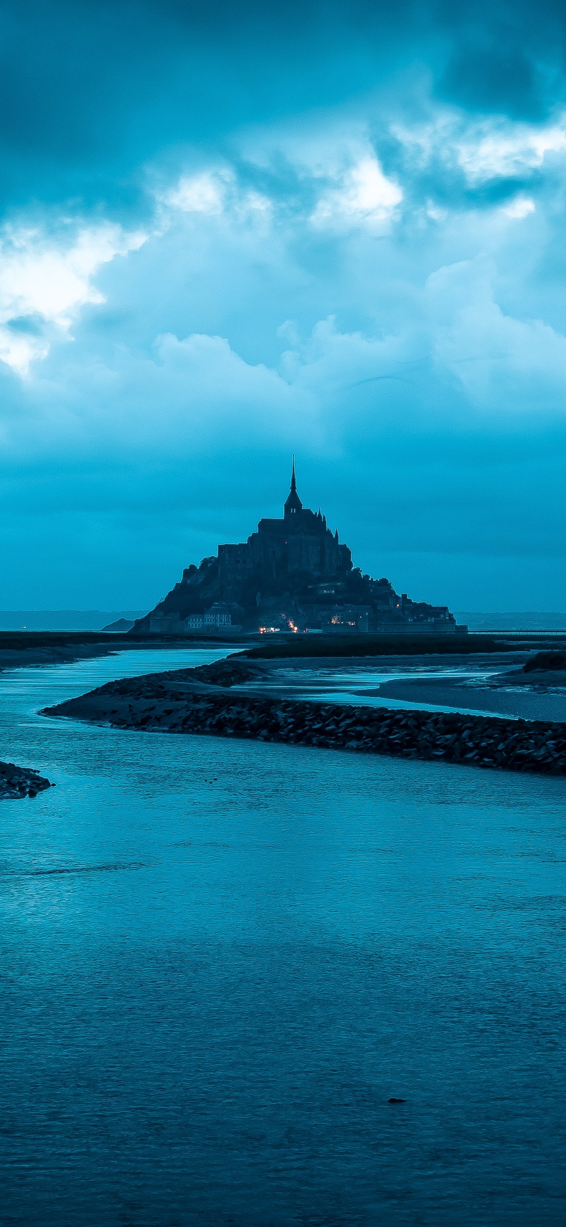 Wunderschöne Natur Nachtsicht, Natur, Cloud, Wasser, Atmosphäre. Wallpaper in 1125x2436 Resolution