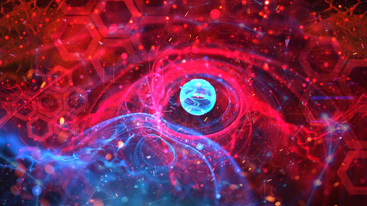 Ilustración Redonda Azul y Blanca. Wallpaper in 1280x720 Resolution