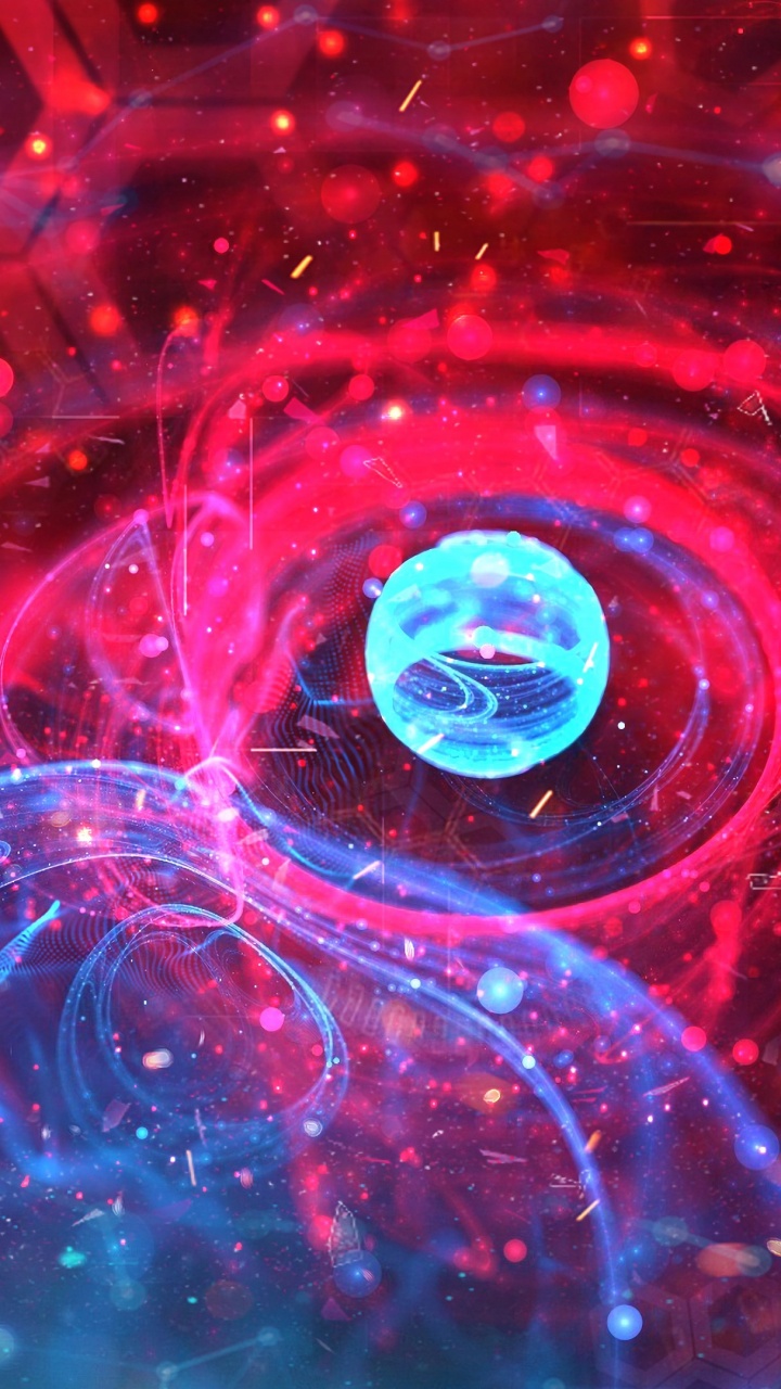 Ilustración Redonda Azul y Blanca. Wallpaper in 720x1280 Resolution