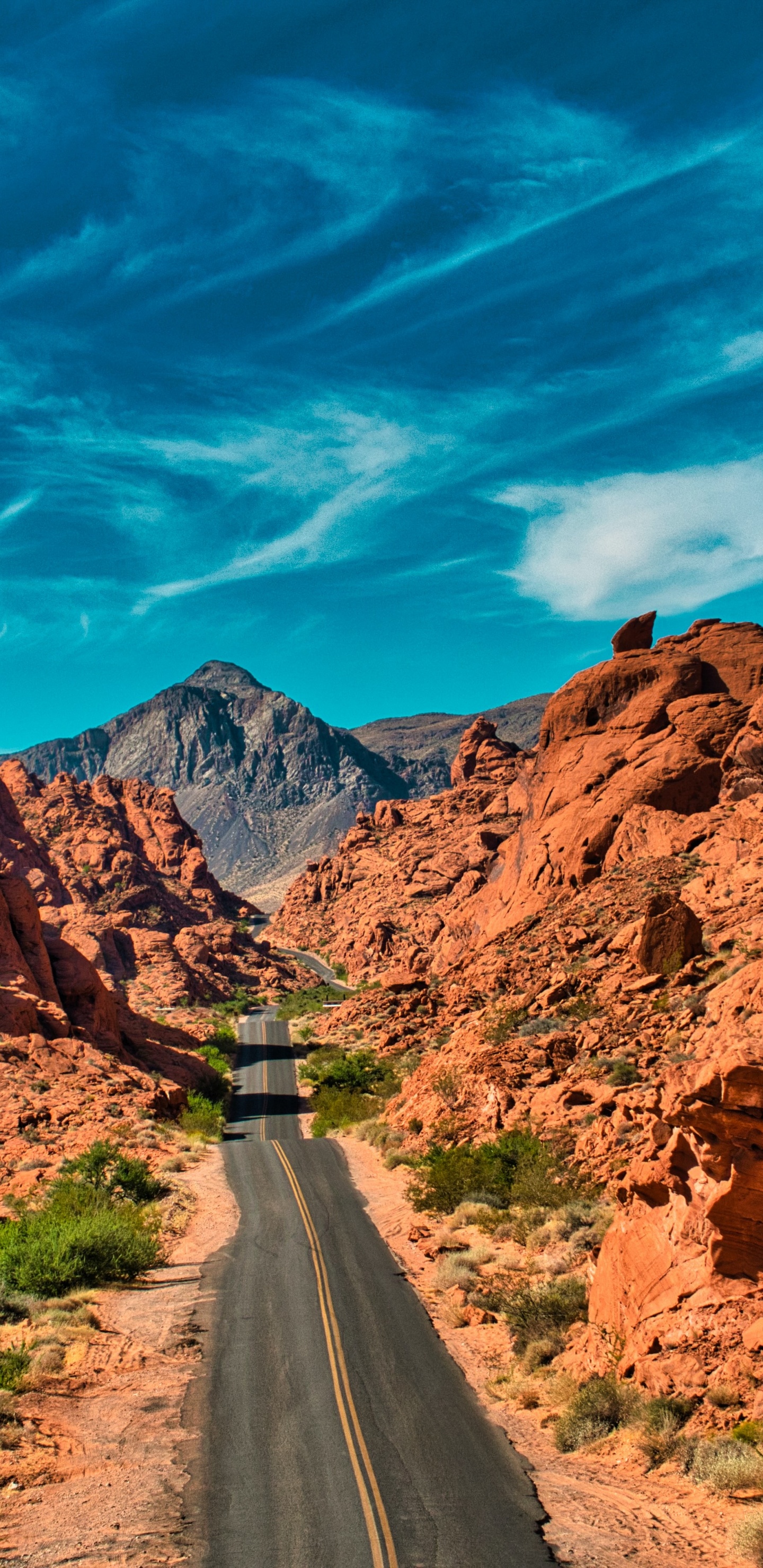 Tal Der Feuerautobahn, Yosemite Valley, Mäuse Panzerstraße, Feuerwelle, Tal. Wallpaper in 1440x2960 Resolution