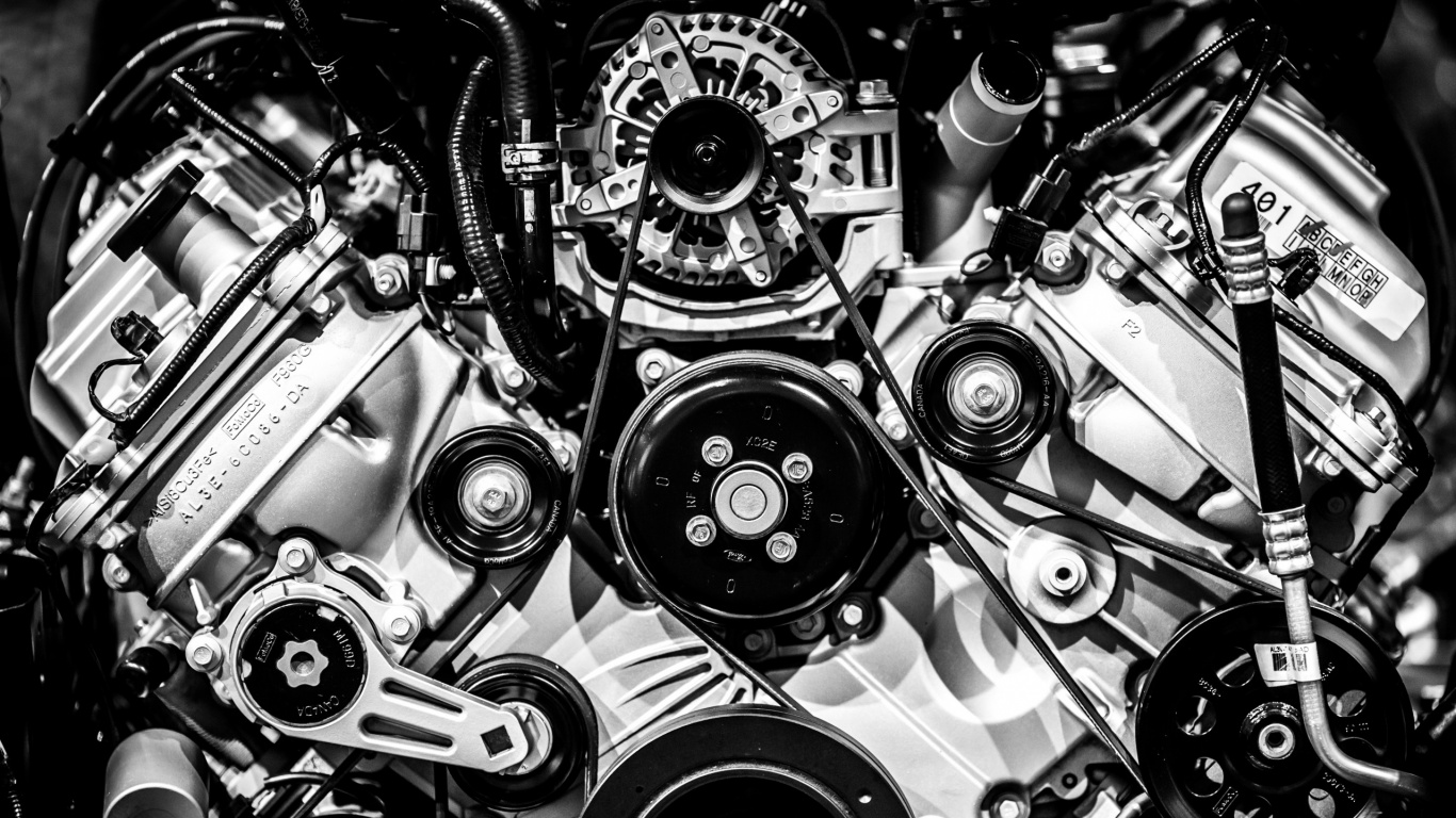 Appareil Rond Noir et Argent. Wallpaper in 1366x768 Resolution