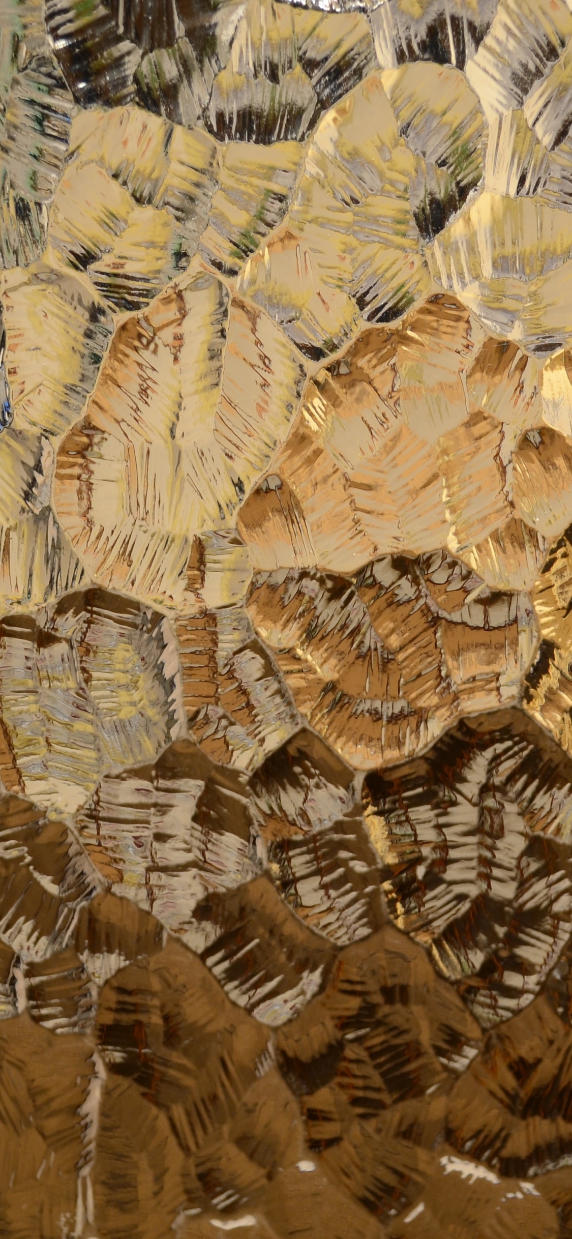 Textil Floral Marrón y Azul. Wallpaper in 1125x2436 Resolution