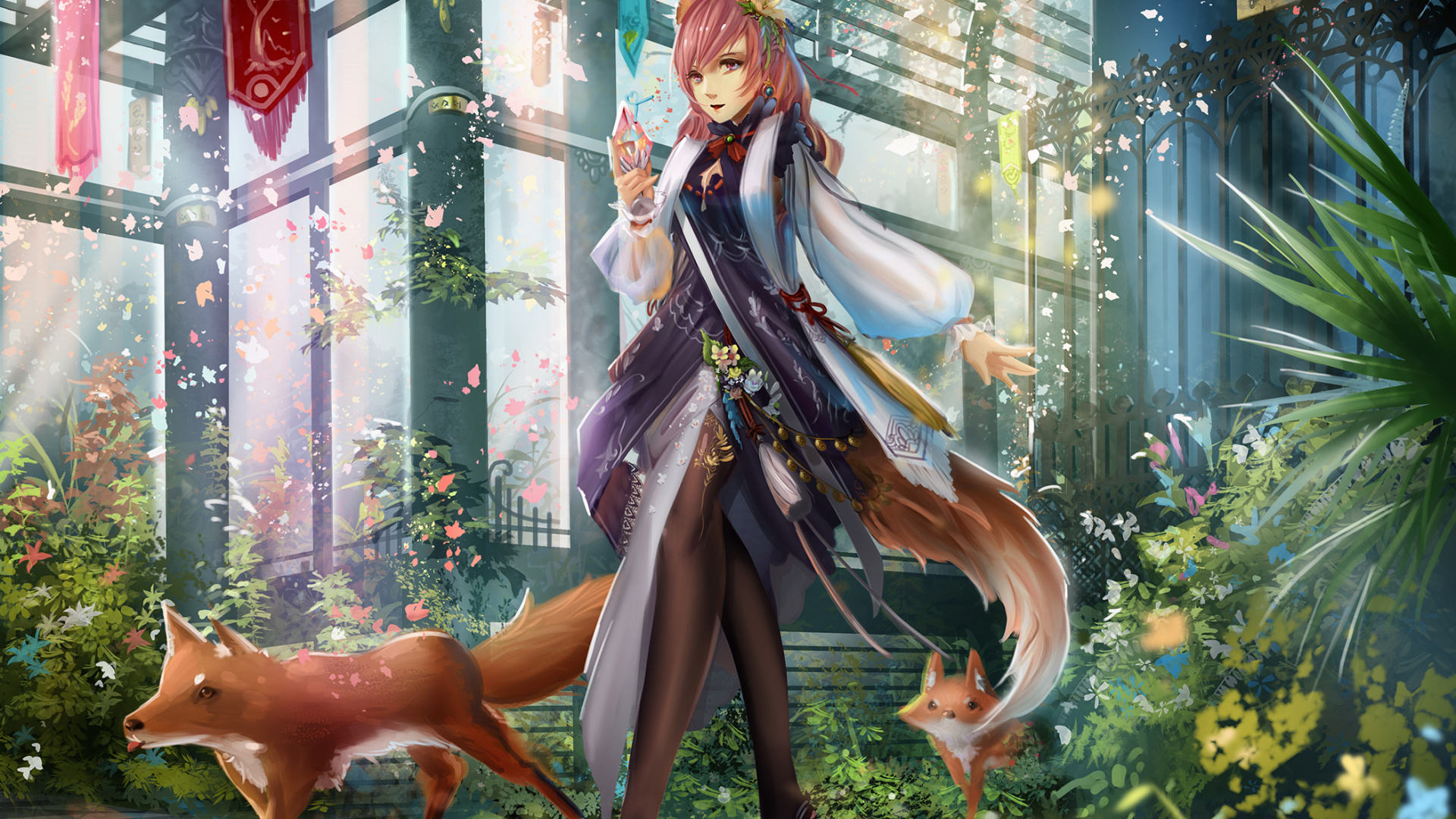 Femme en Robe Noire Personnage D'anime. Wallpaper in 1920x1080 Resolution